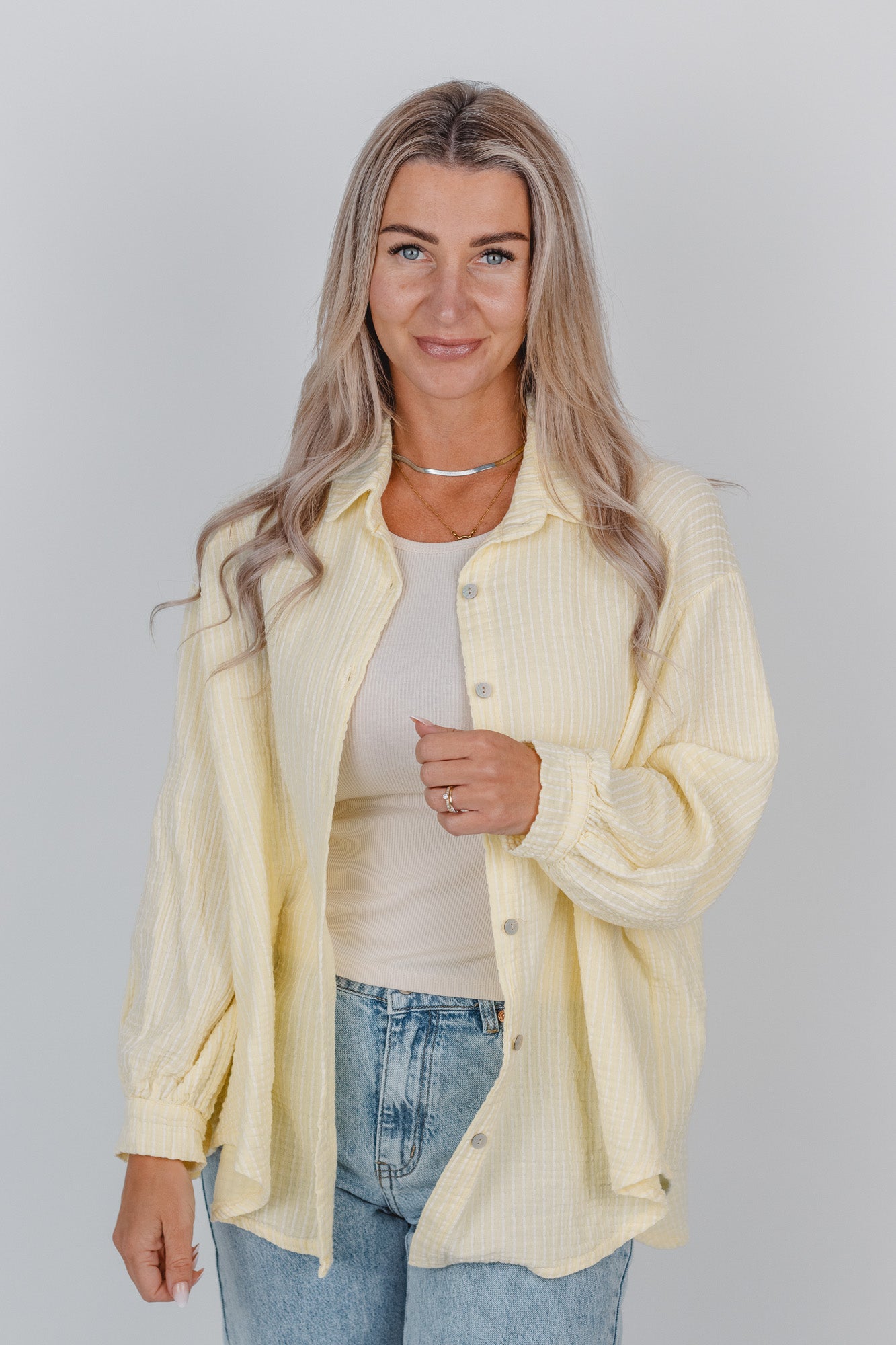 Musselin Bluse fein gestreift