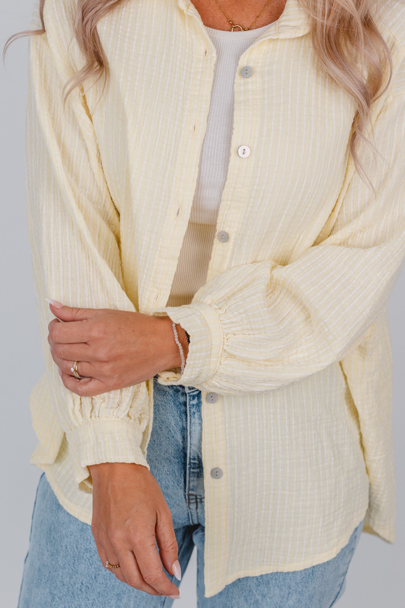Musselin Bluse fein gestreift