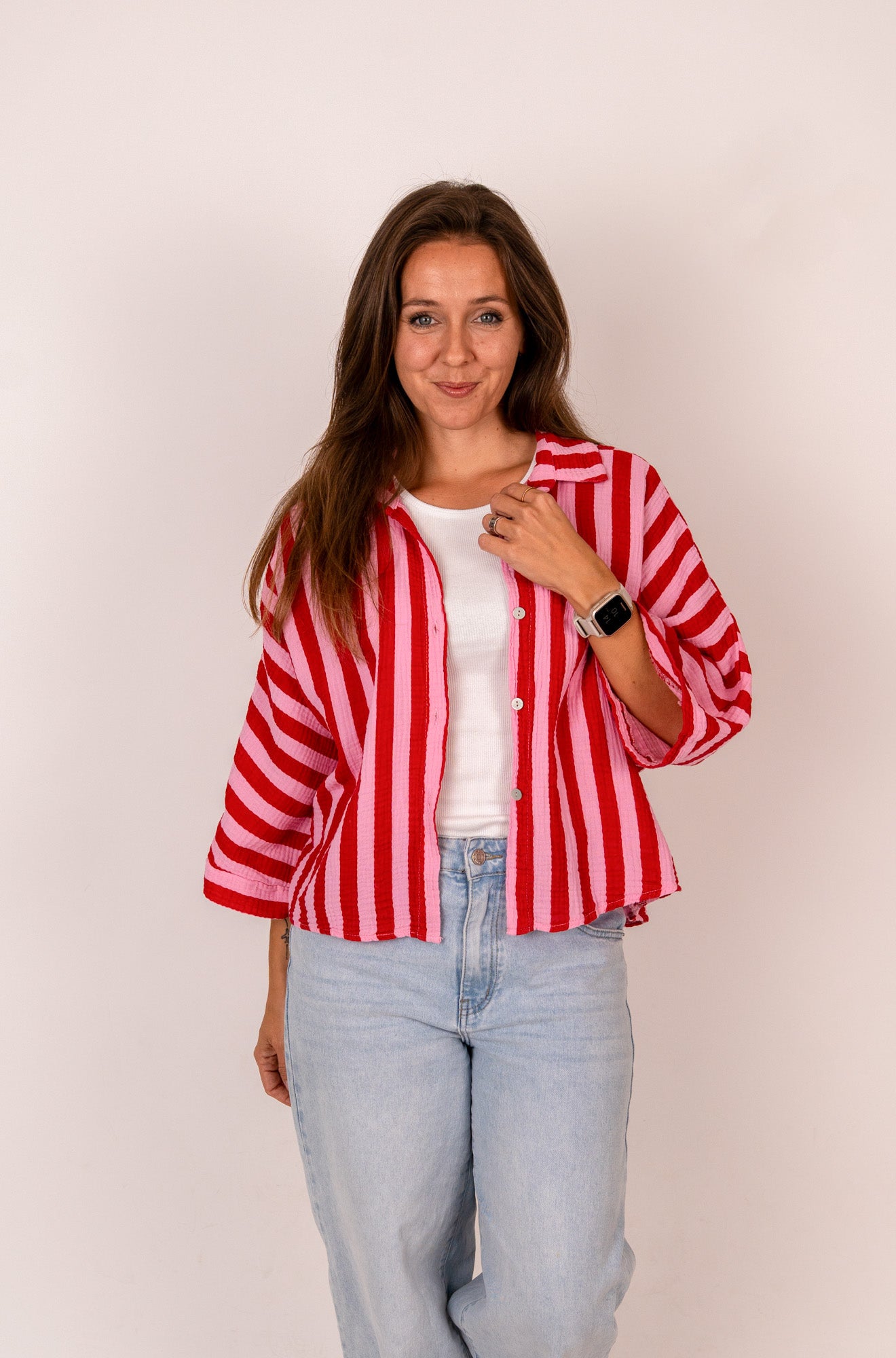 Musselin Bluse 3/4-Ärmel