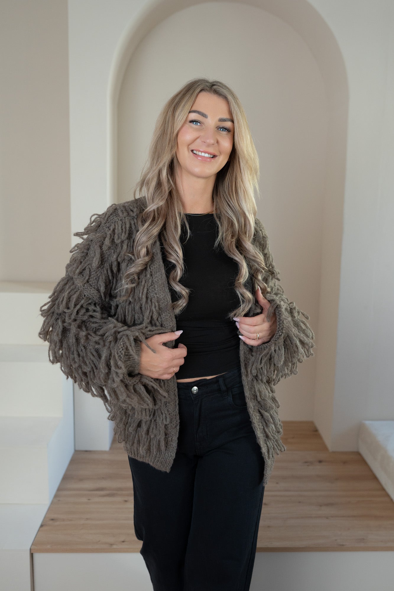 Cardigan mit Fransen