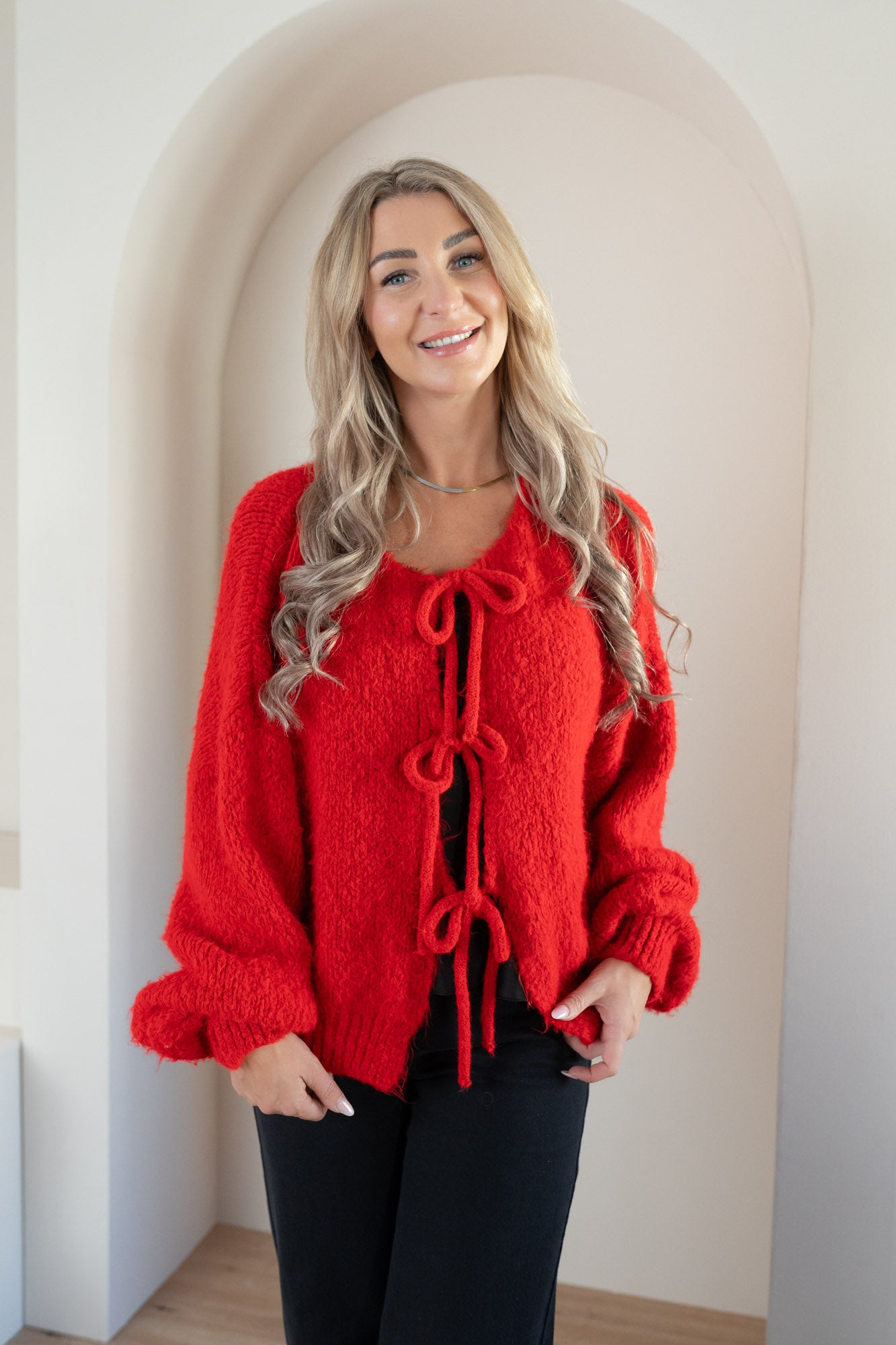 Cardigan mit Schleifen