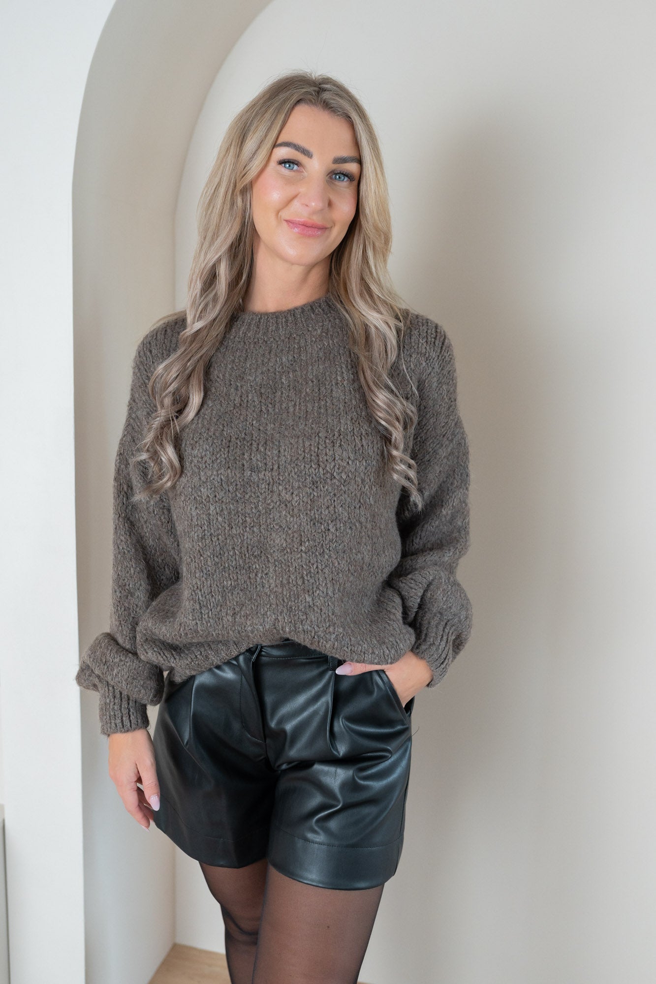 Pullover gestrickt Uni