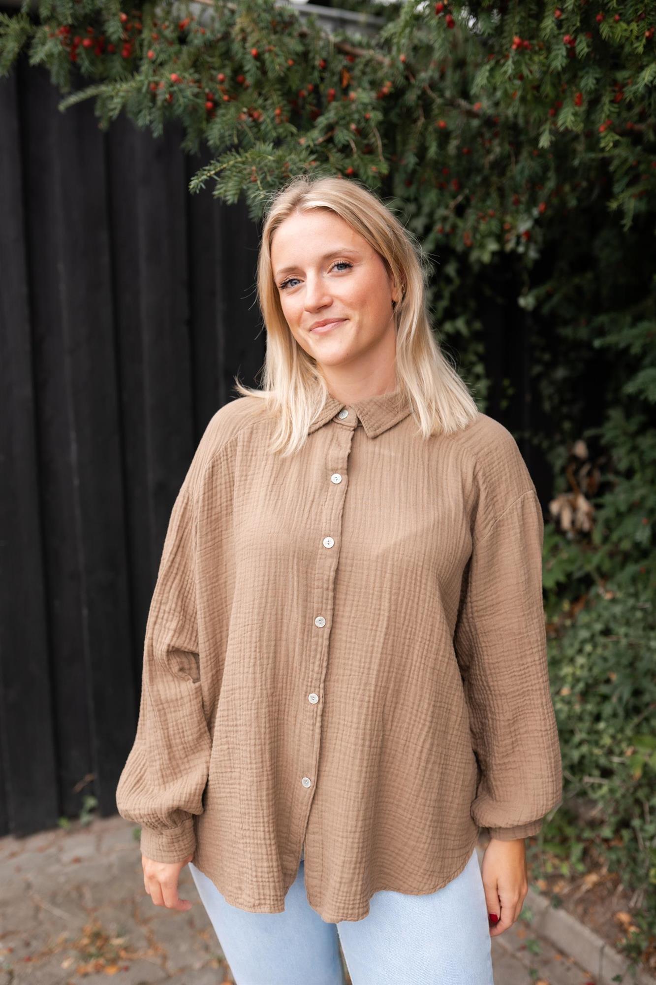 Musselin Bluse kurz in vielen Farben