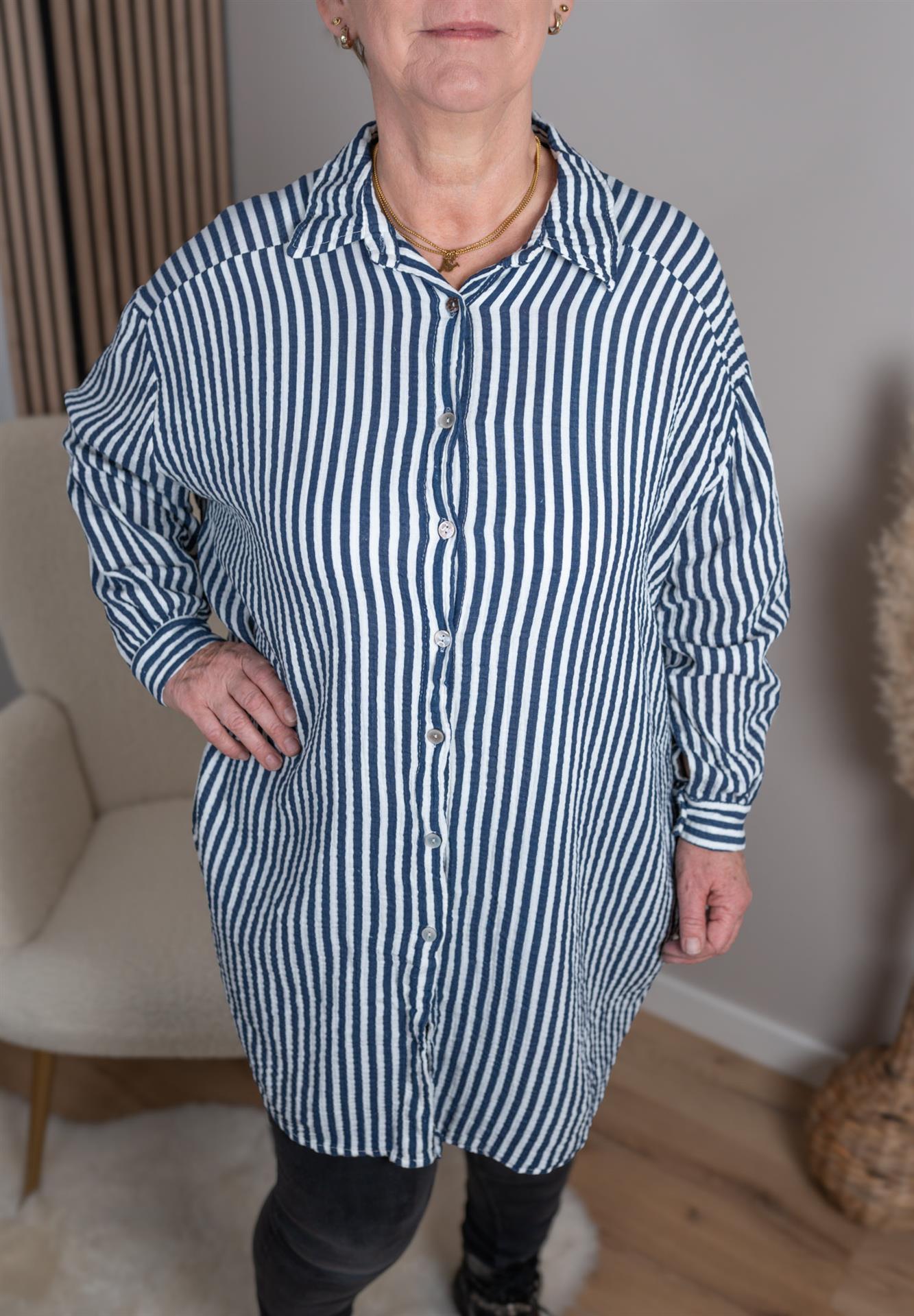 Musselin Bluse lang