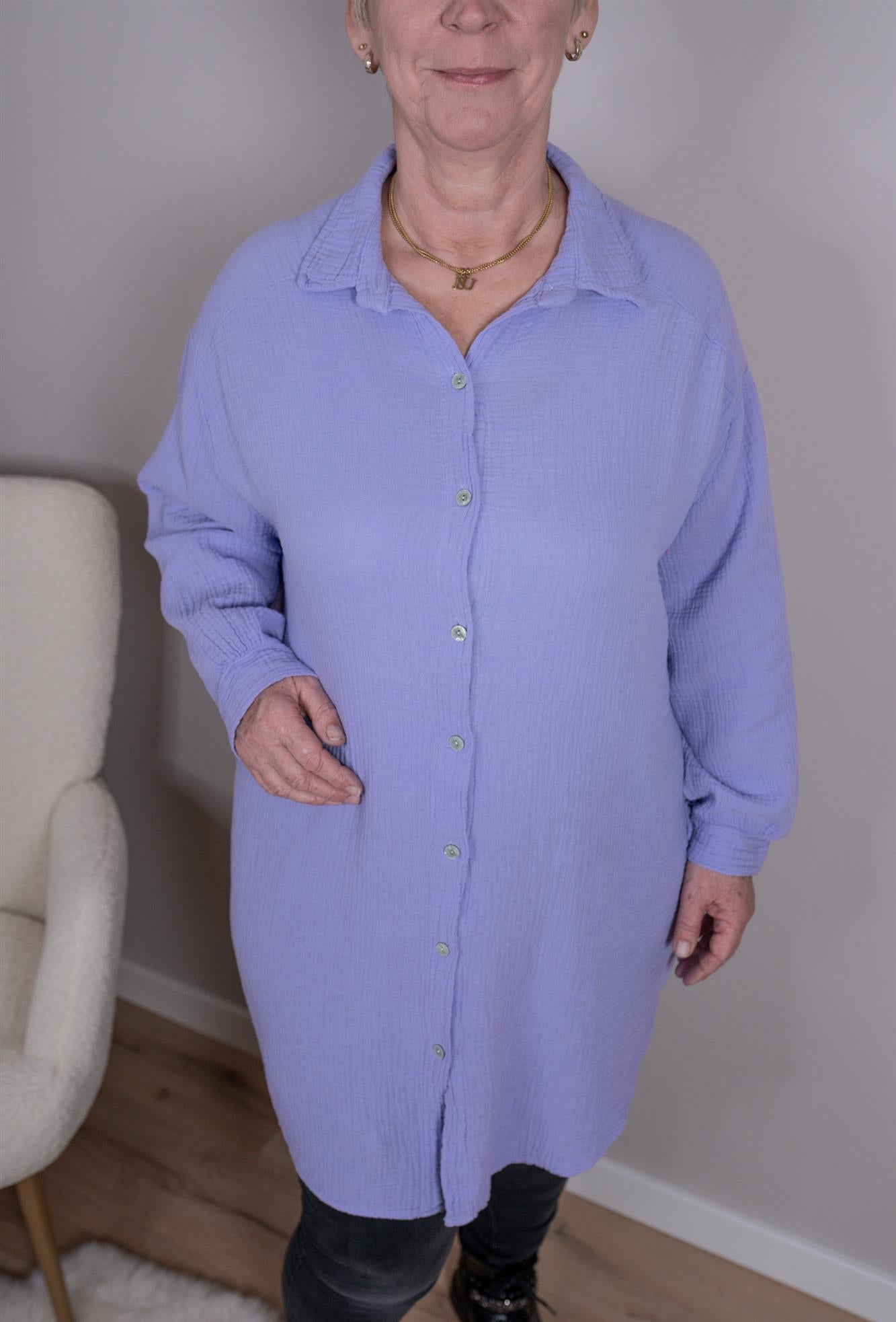 Musselin Bluse lang