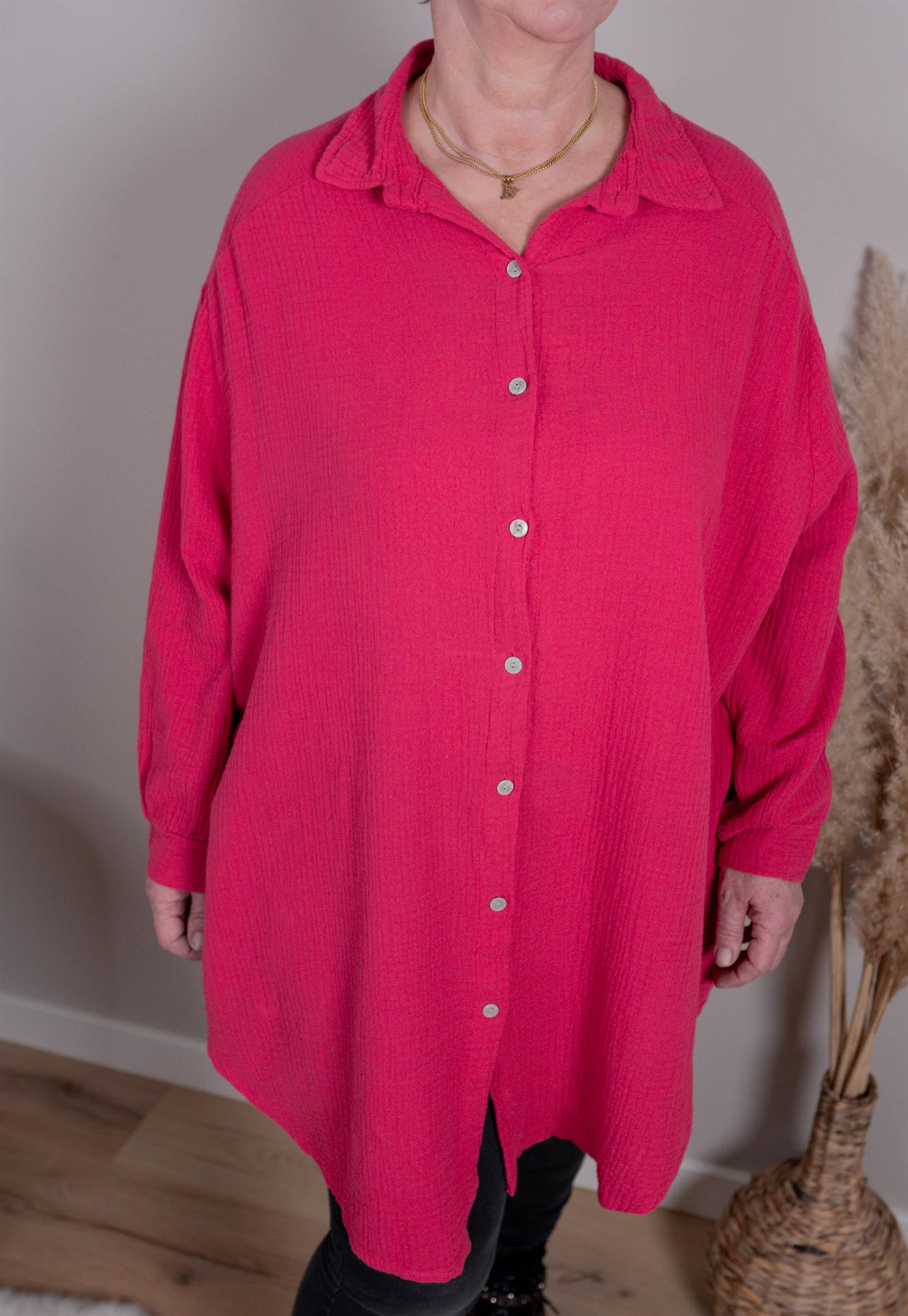 Musselin Bluse lang