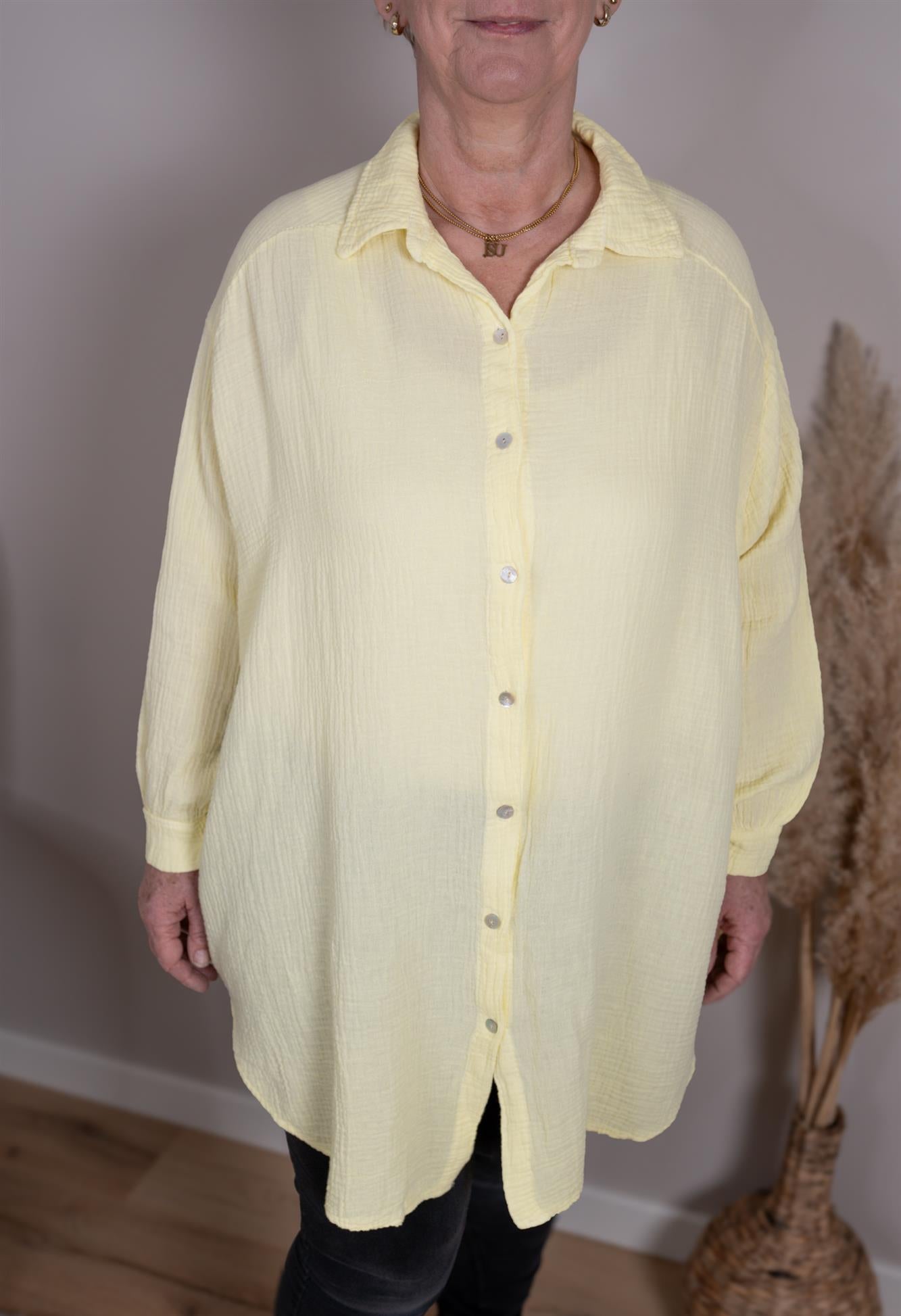 Musselin Bluse lang