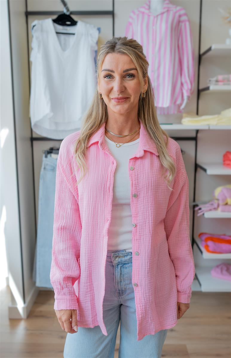 Musselin Bluse kurz in vielen Farben
