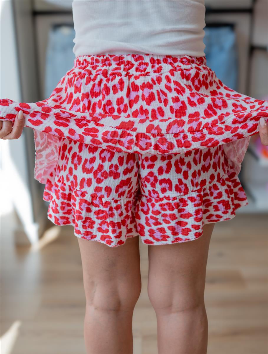 Musselin Skort in Leo
