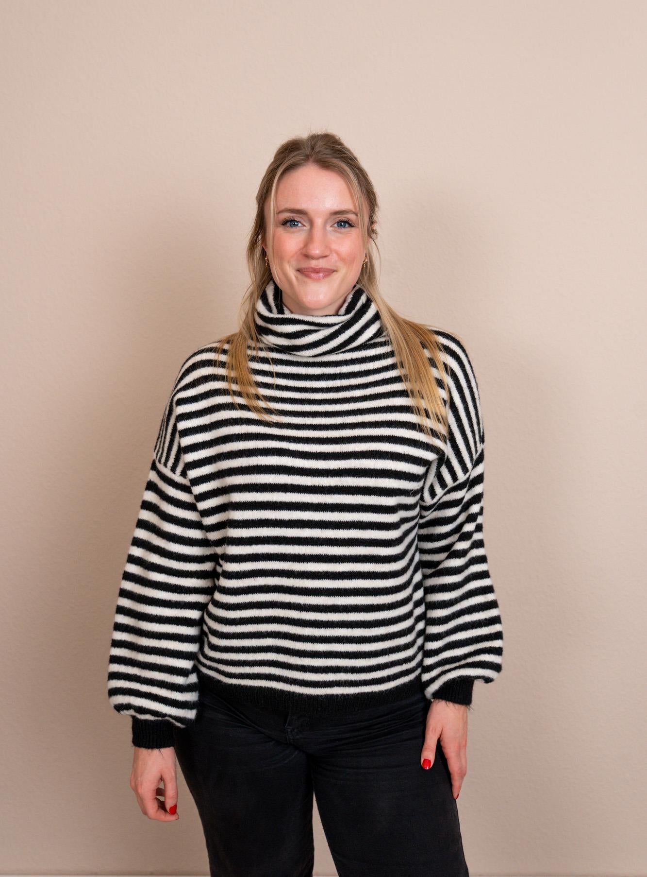 Pullover gestreift mit Rollkragen