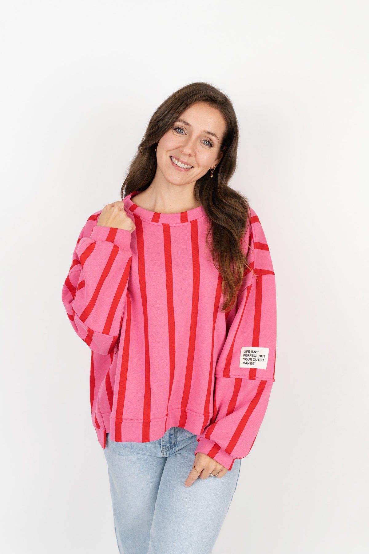 Pullover vertikal gestreift