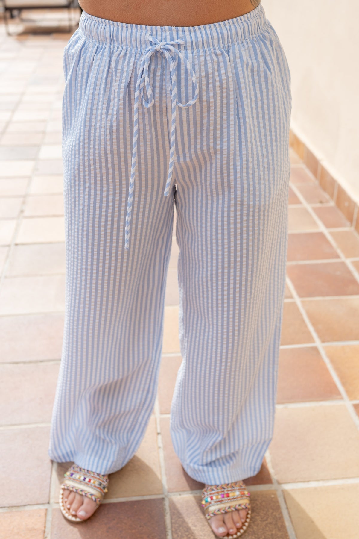 Stoffhose mit Streifen