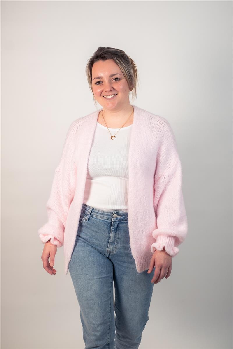 Cardigan mit Volant-Ärmeln
