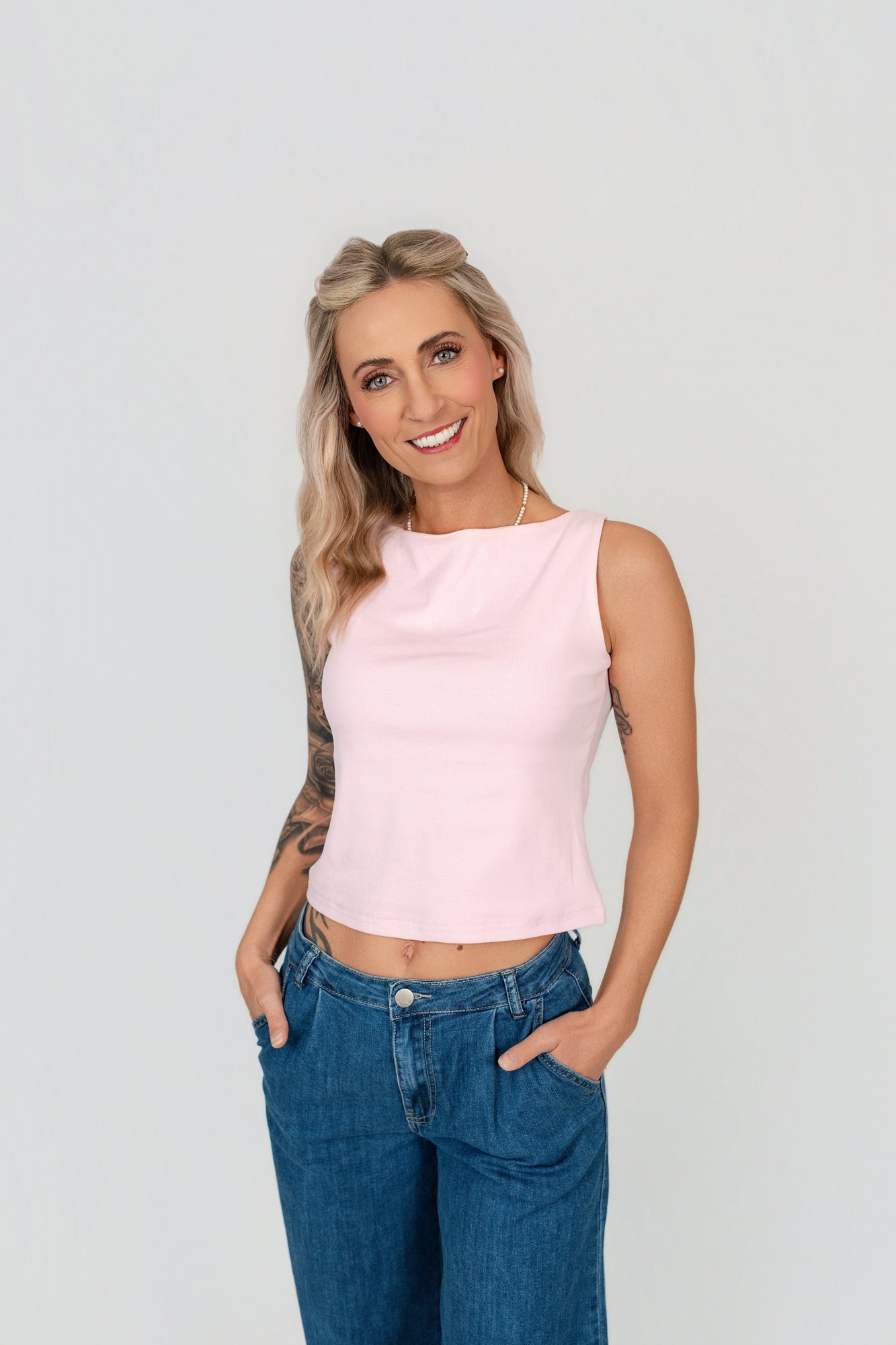 Cropped Top Rundhals