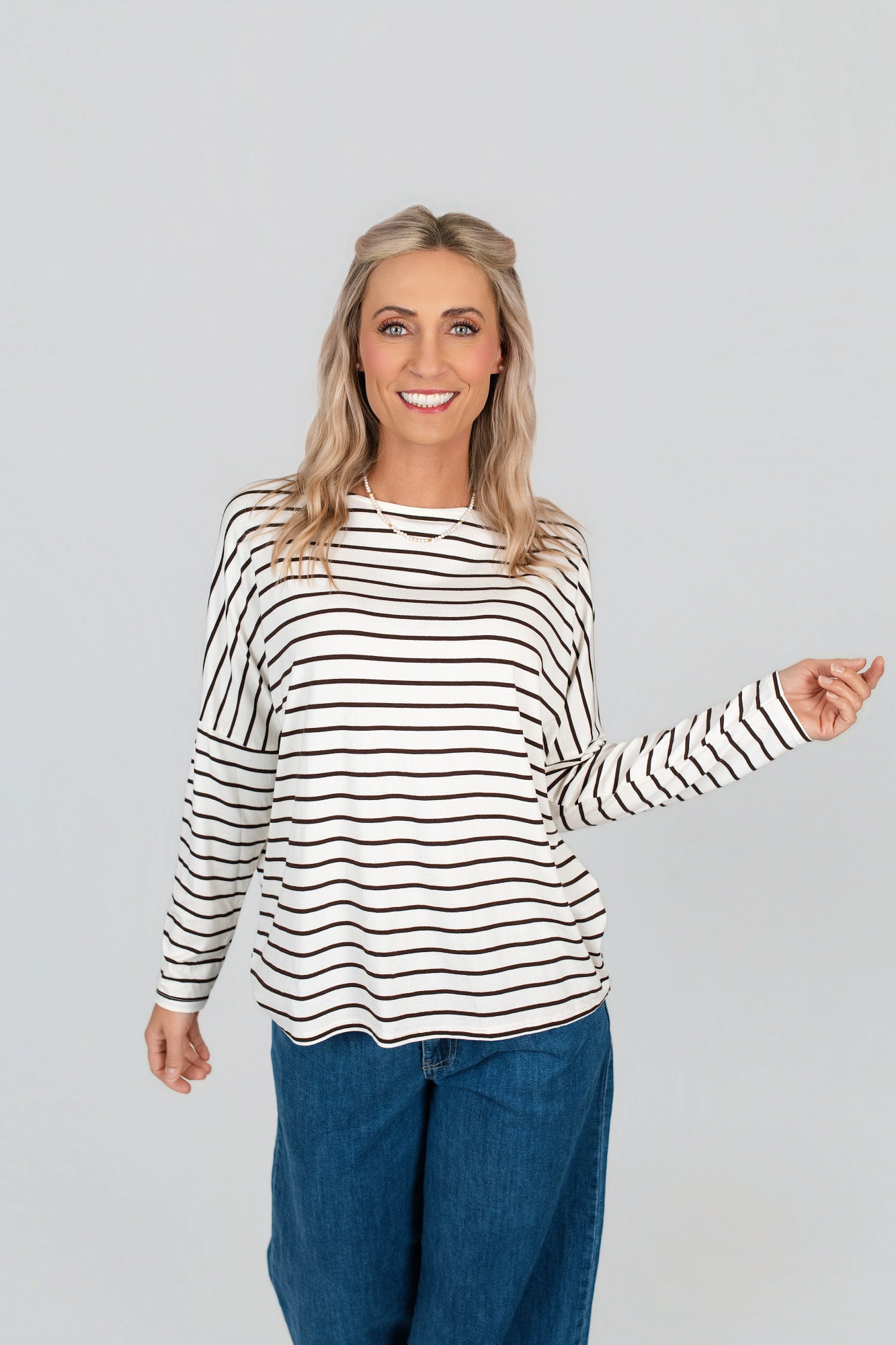 gestreiftes Langarmshirt