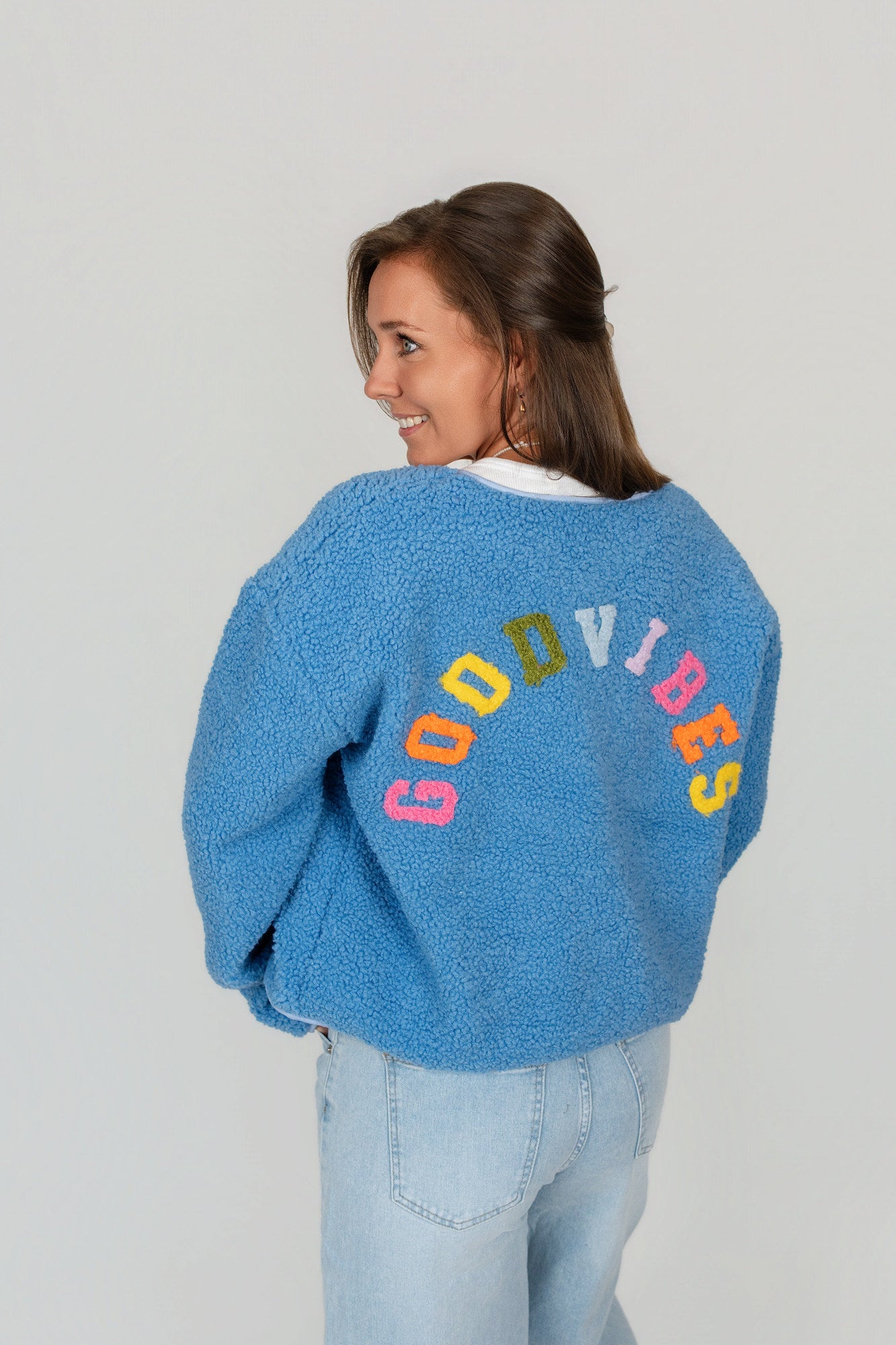 Jacke "Good Vibes" Teddyfleece