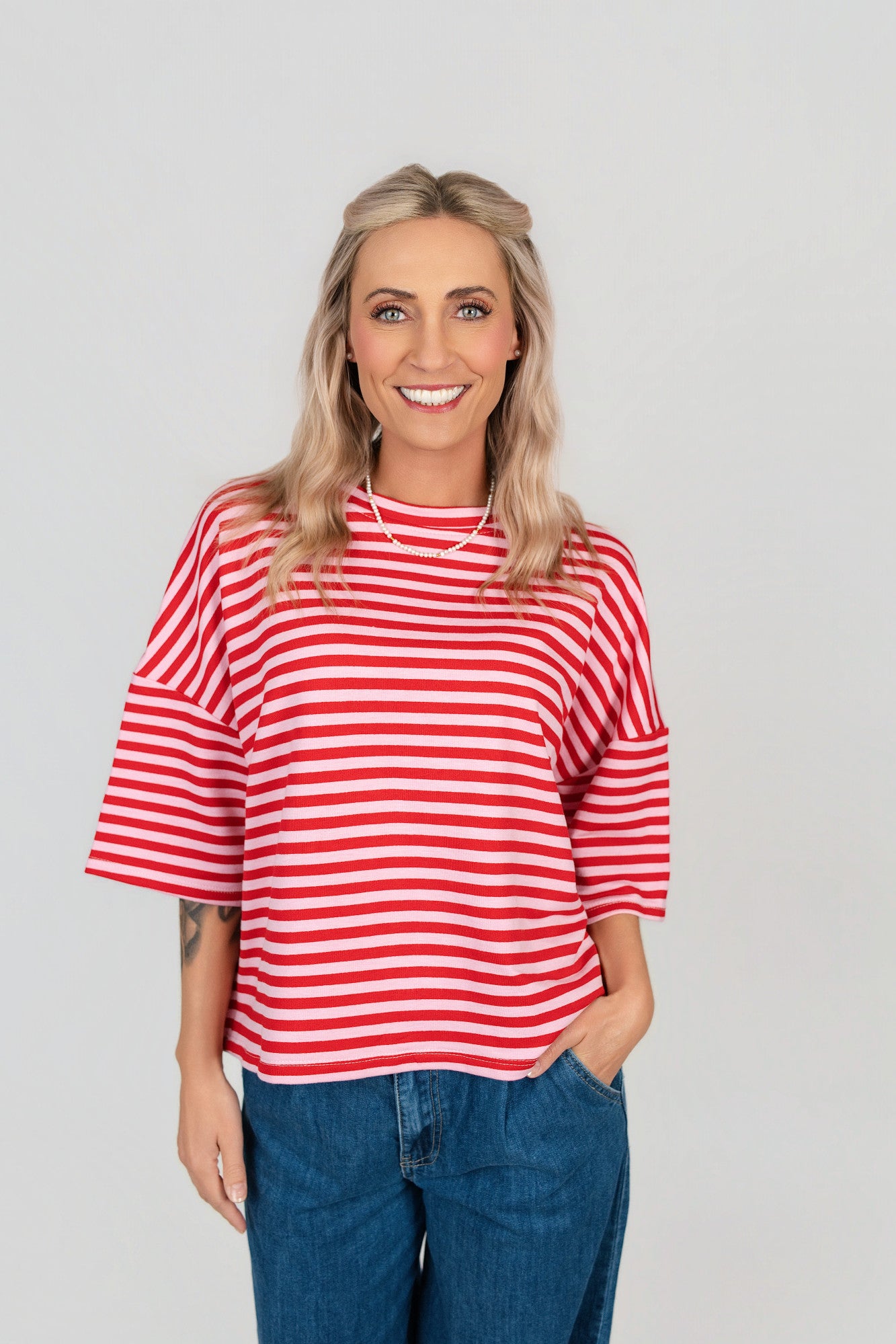 Shirt gestreift kurzarm