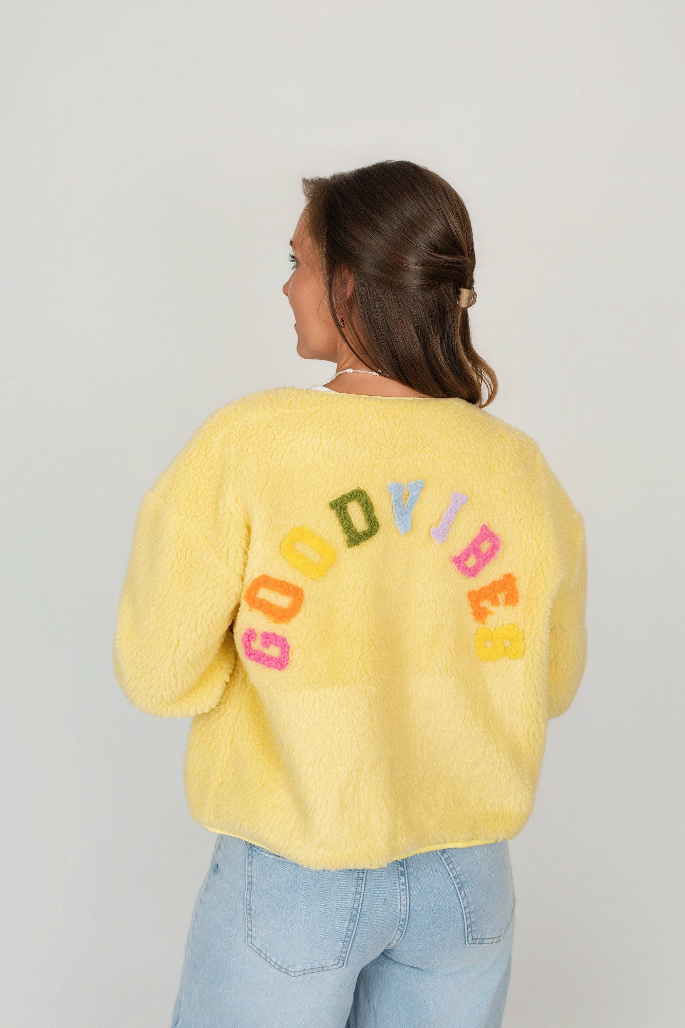 Jacke "Good Vibes" Teddyfleece