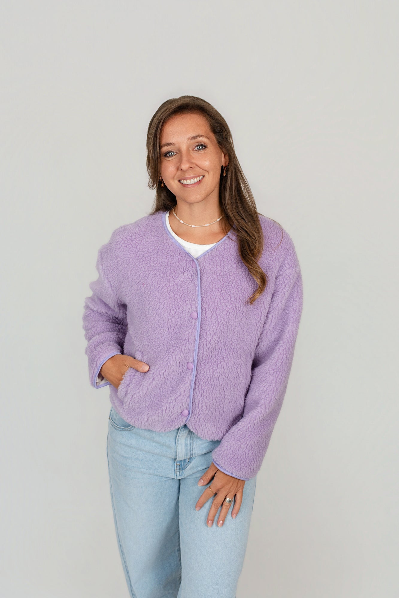 Jacke "Good Vibes" Teddyfleece