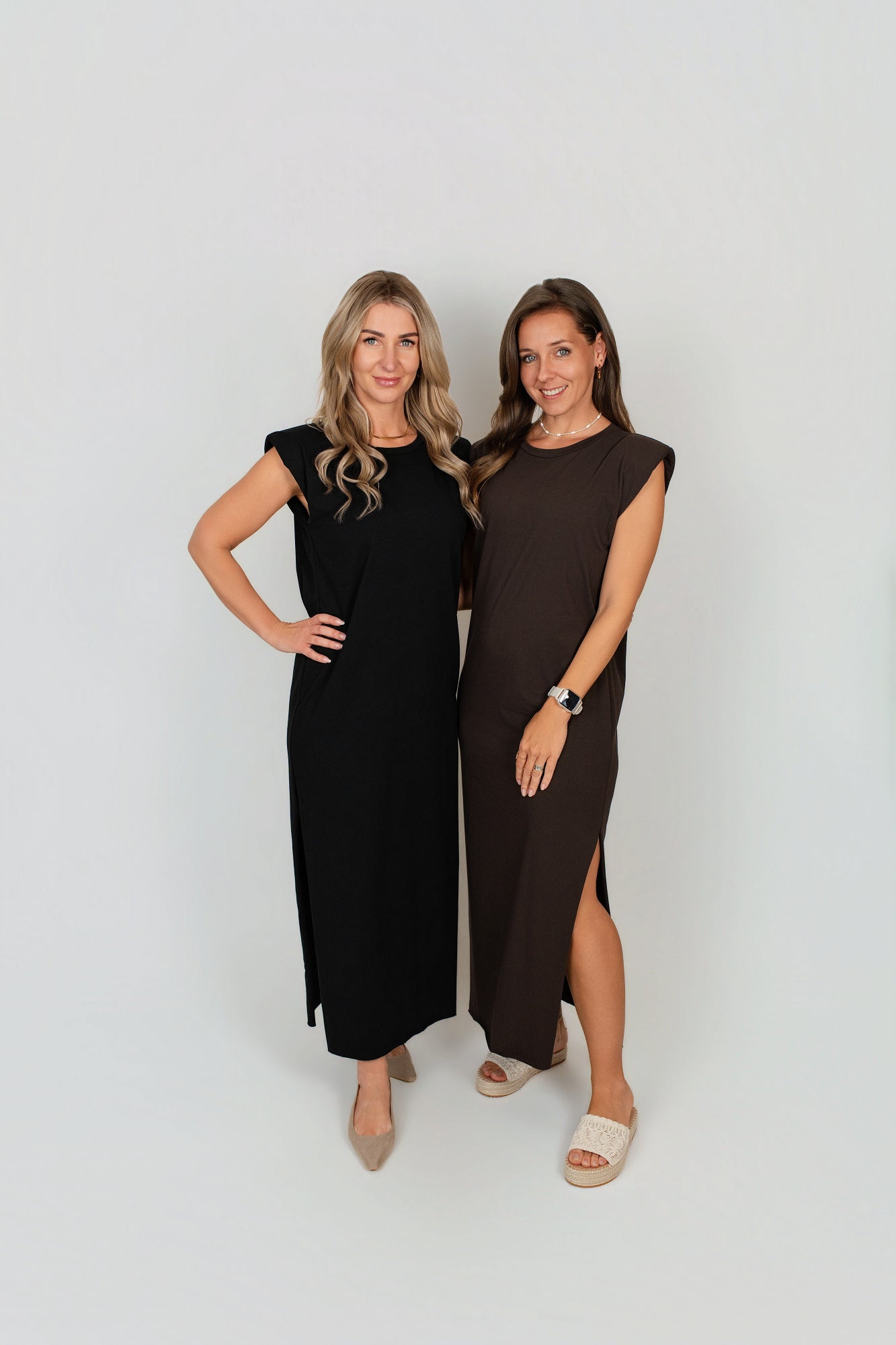 Shirtkleid mit Schulterpolstern