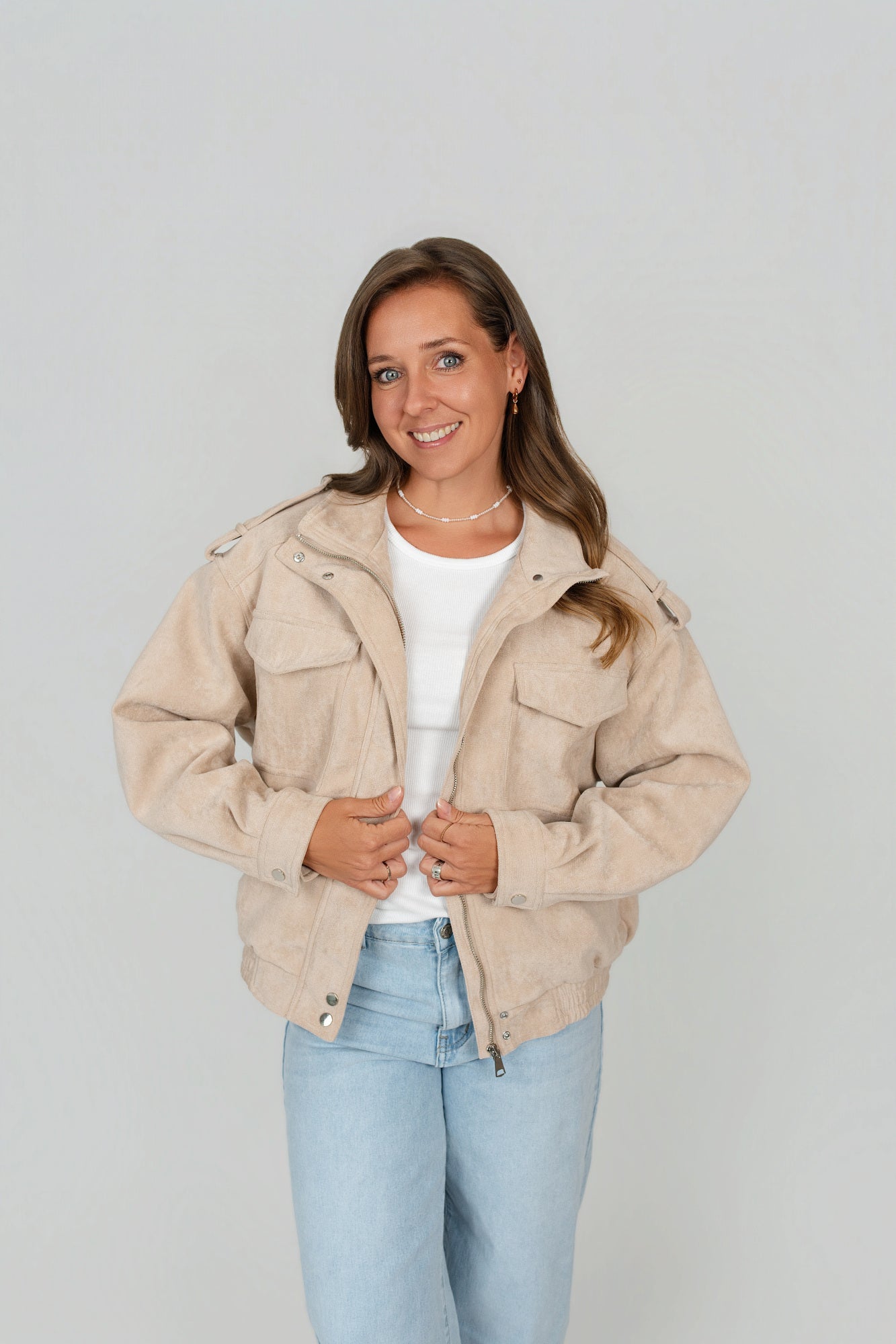 Jacke Wildlederoptik