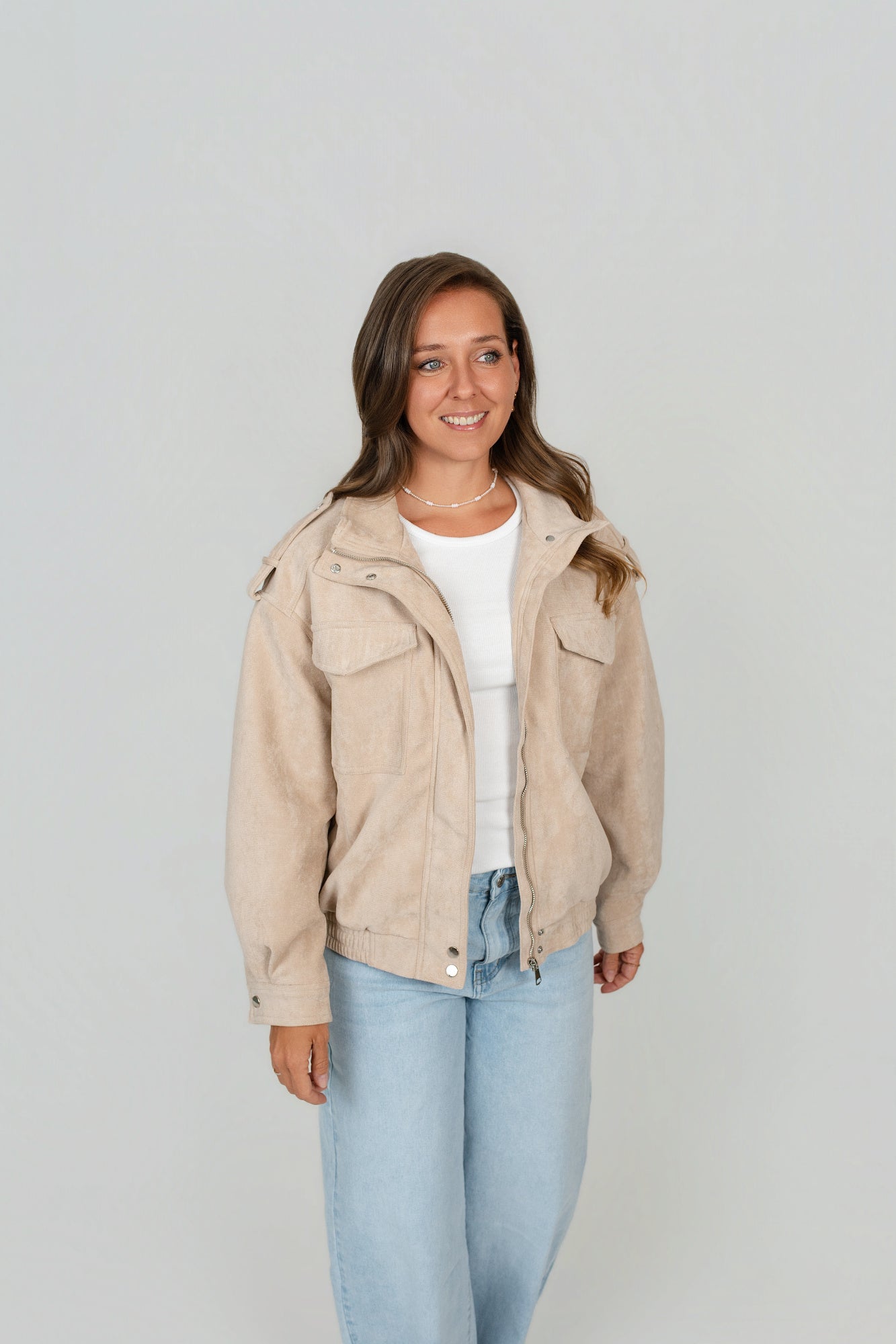 Jacke Wildlederoptik