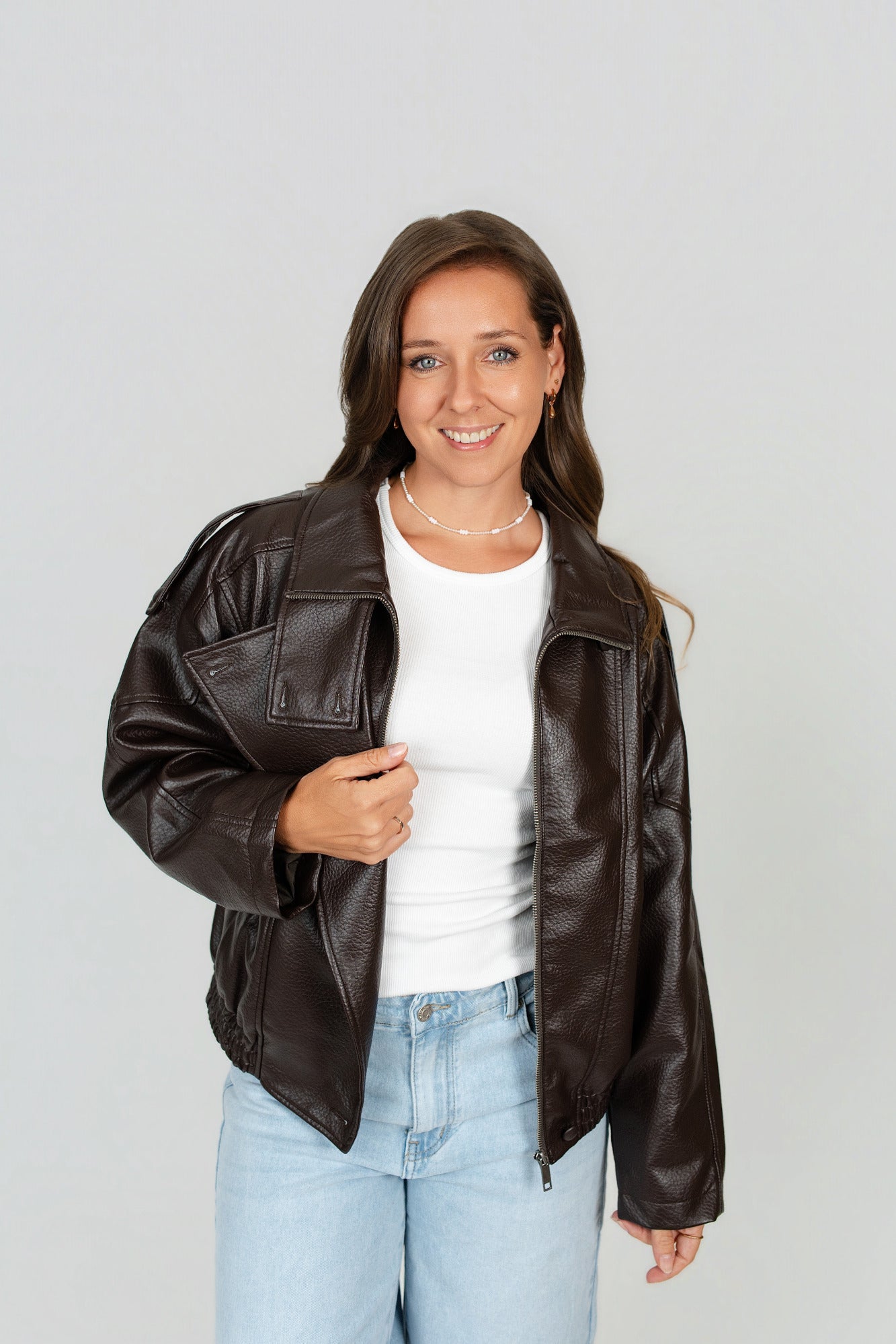 Jacke aus Kunstleder