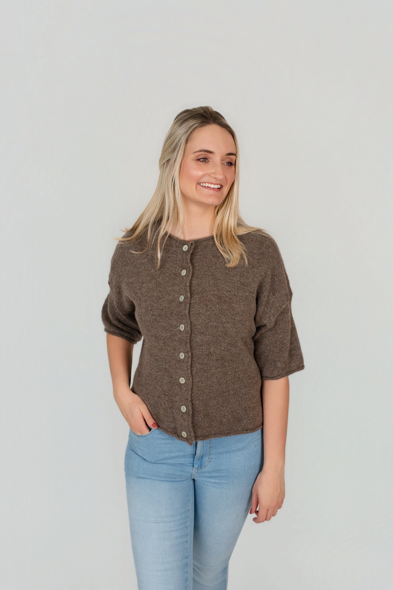 Jacke kurzarm uni