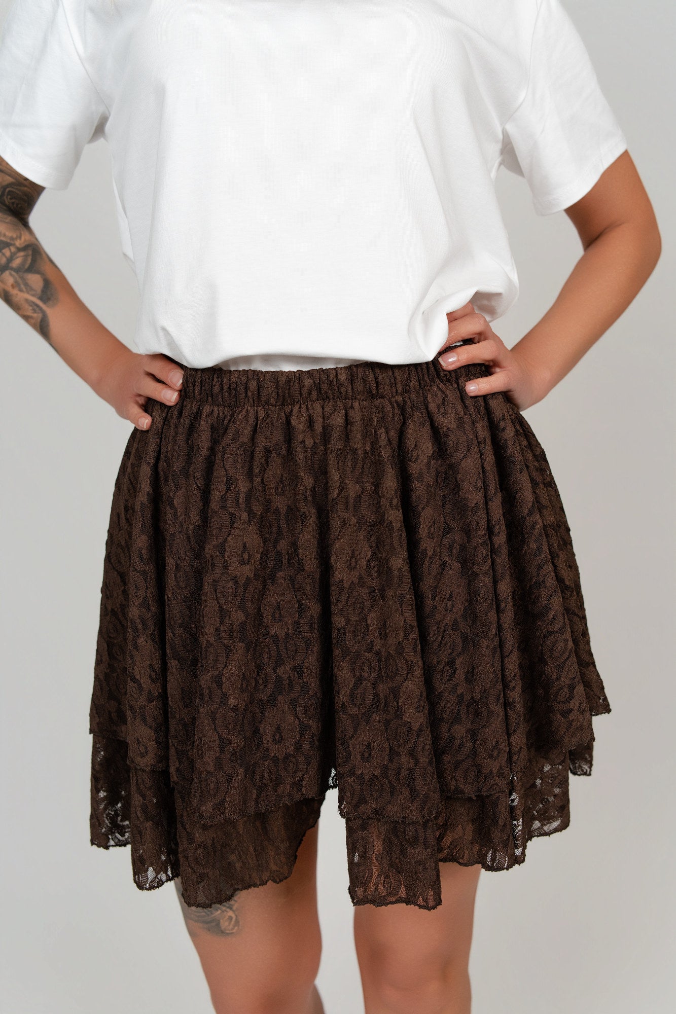 Skort aus Spitze