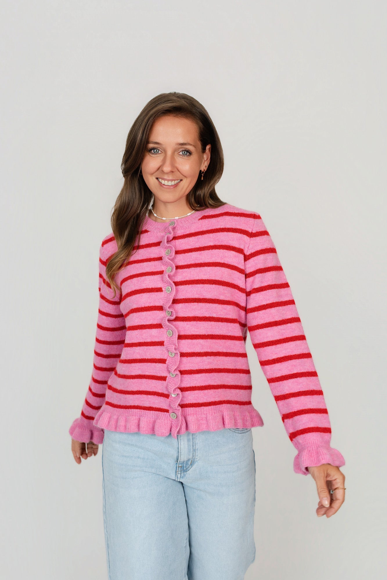 Jacke gestreift mit Rüschen