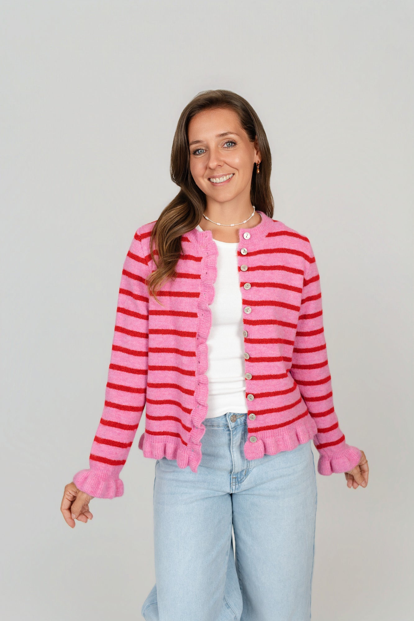 Jacke gestreift mit Rüschen