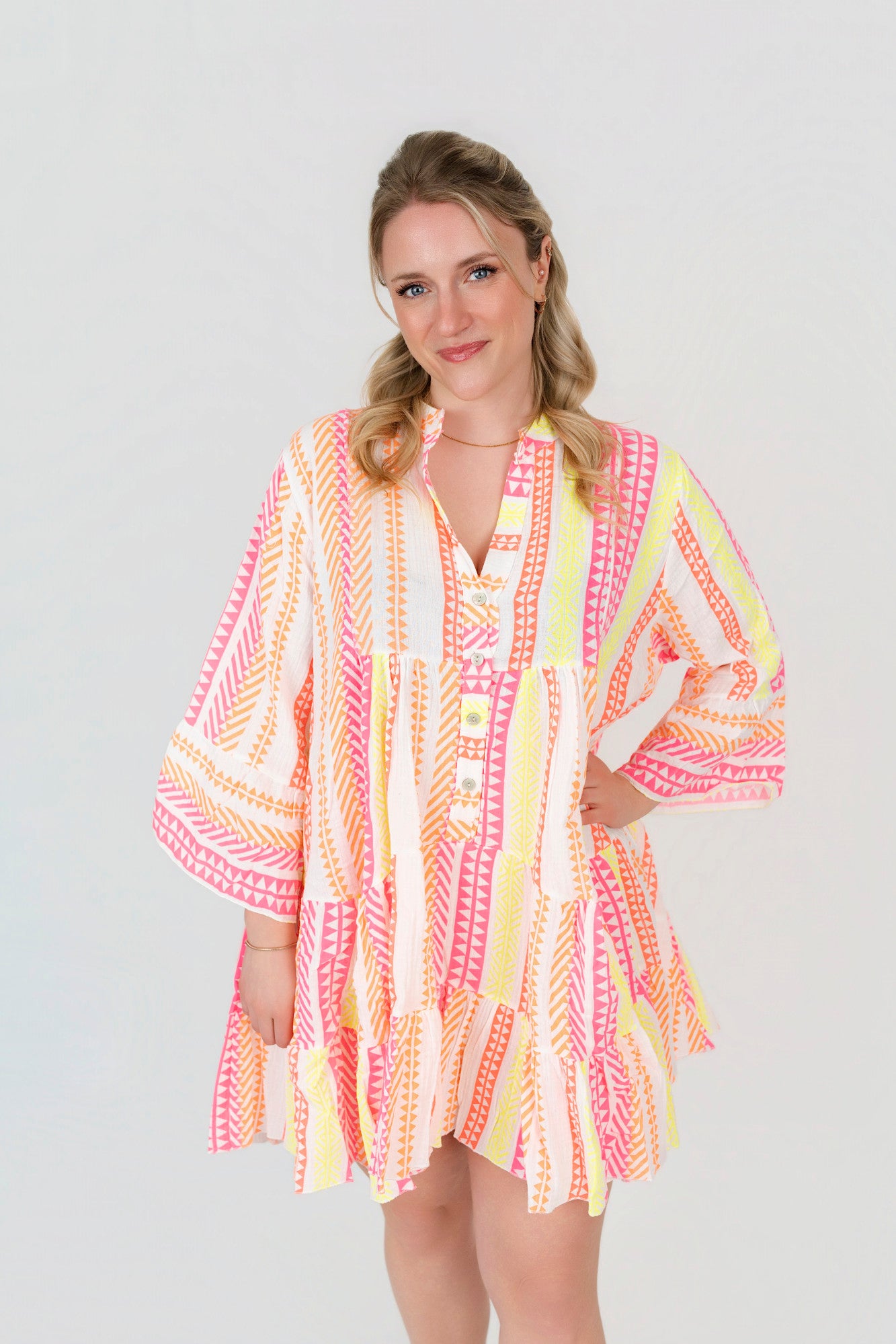 Tunika Kleid gemustert