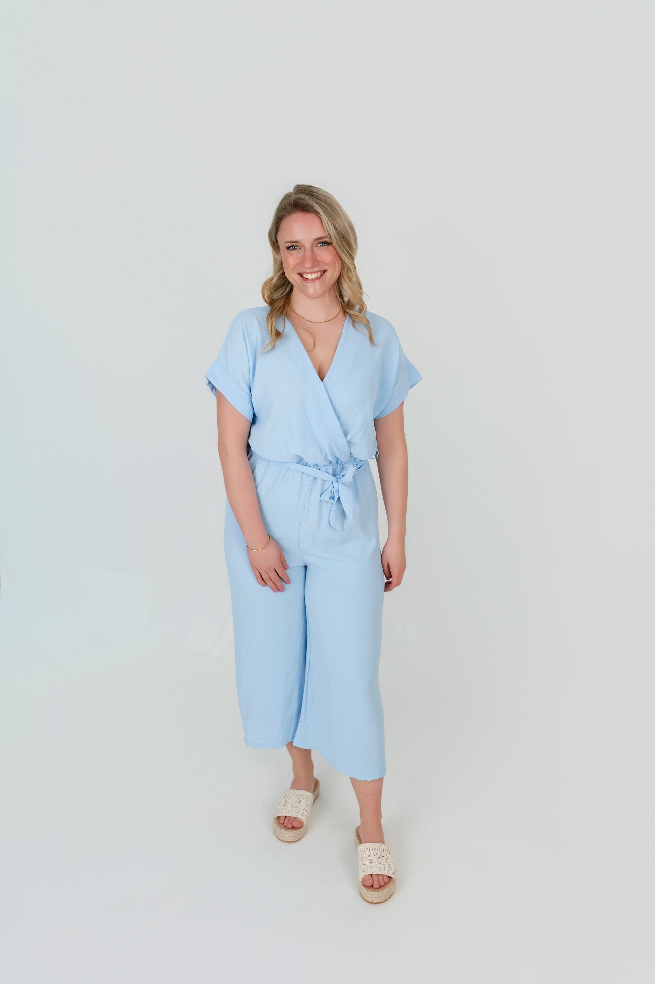 Jumpsuit mit V-Ausschnitt