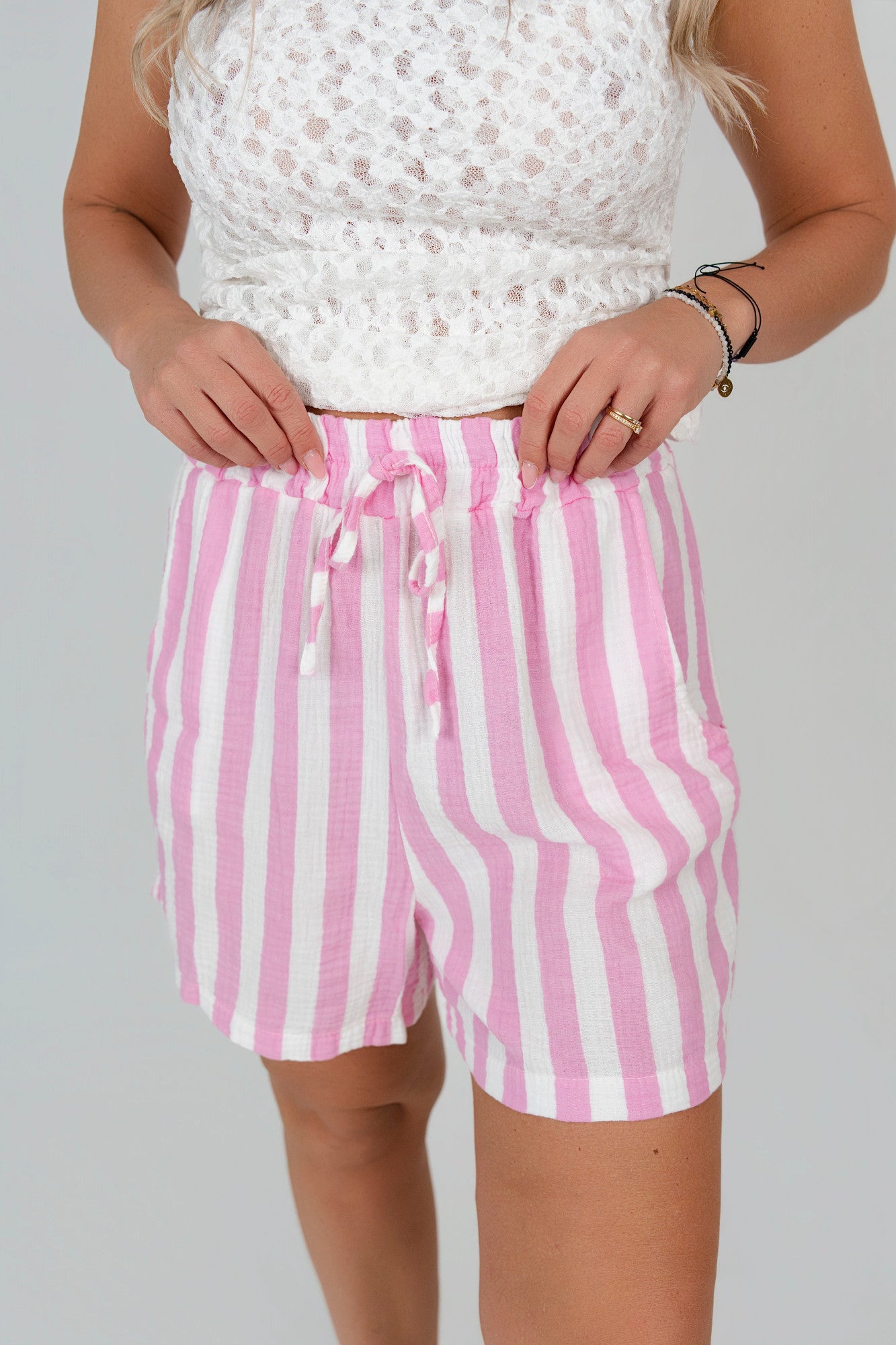 Musselin Shorts gestreift