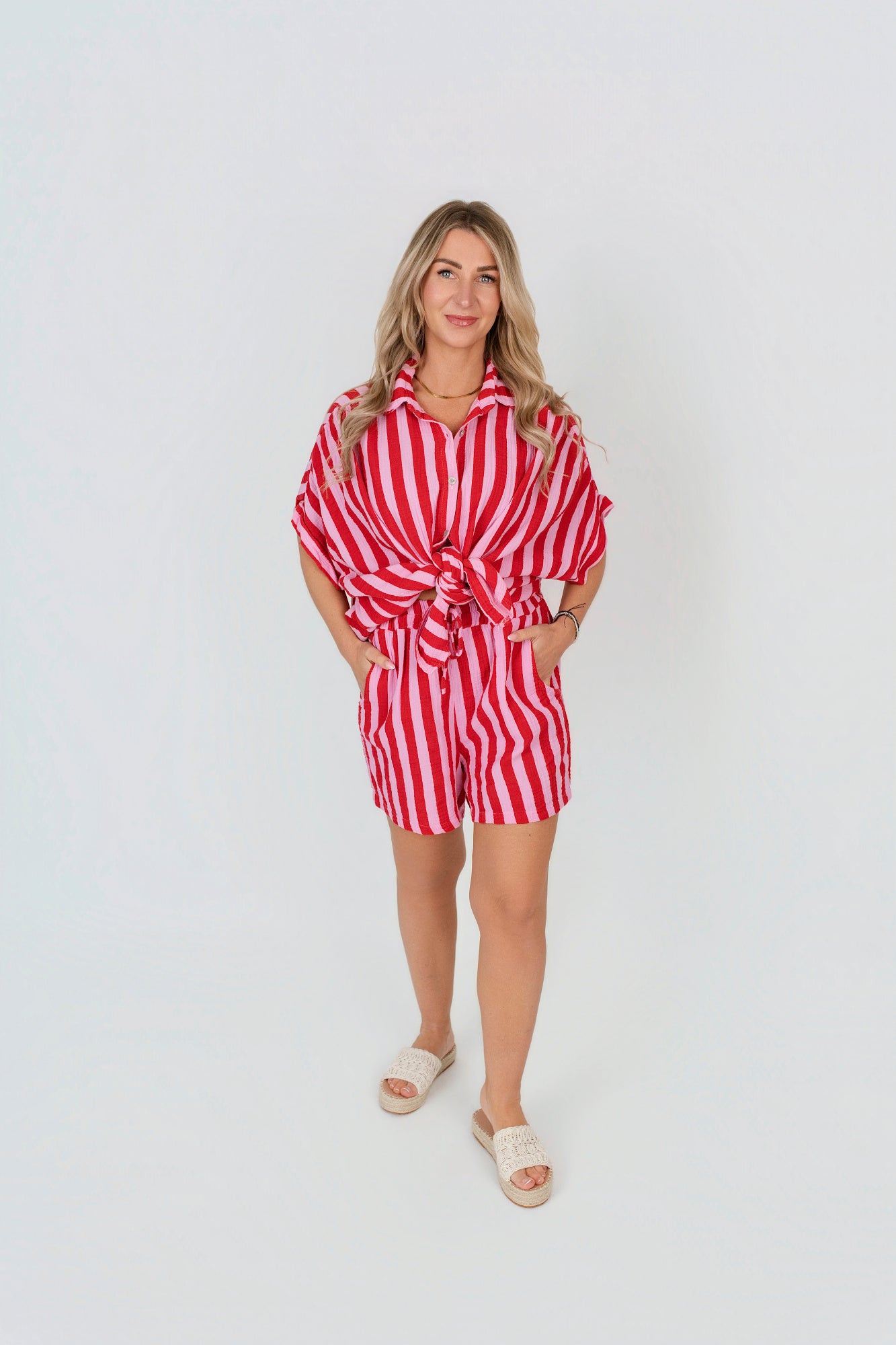 Musselin Shorts gestreift