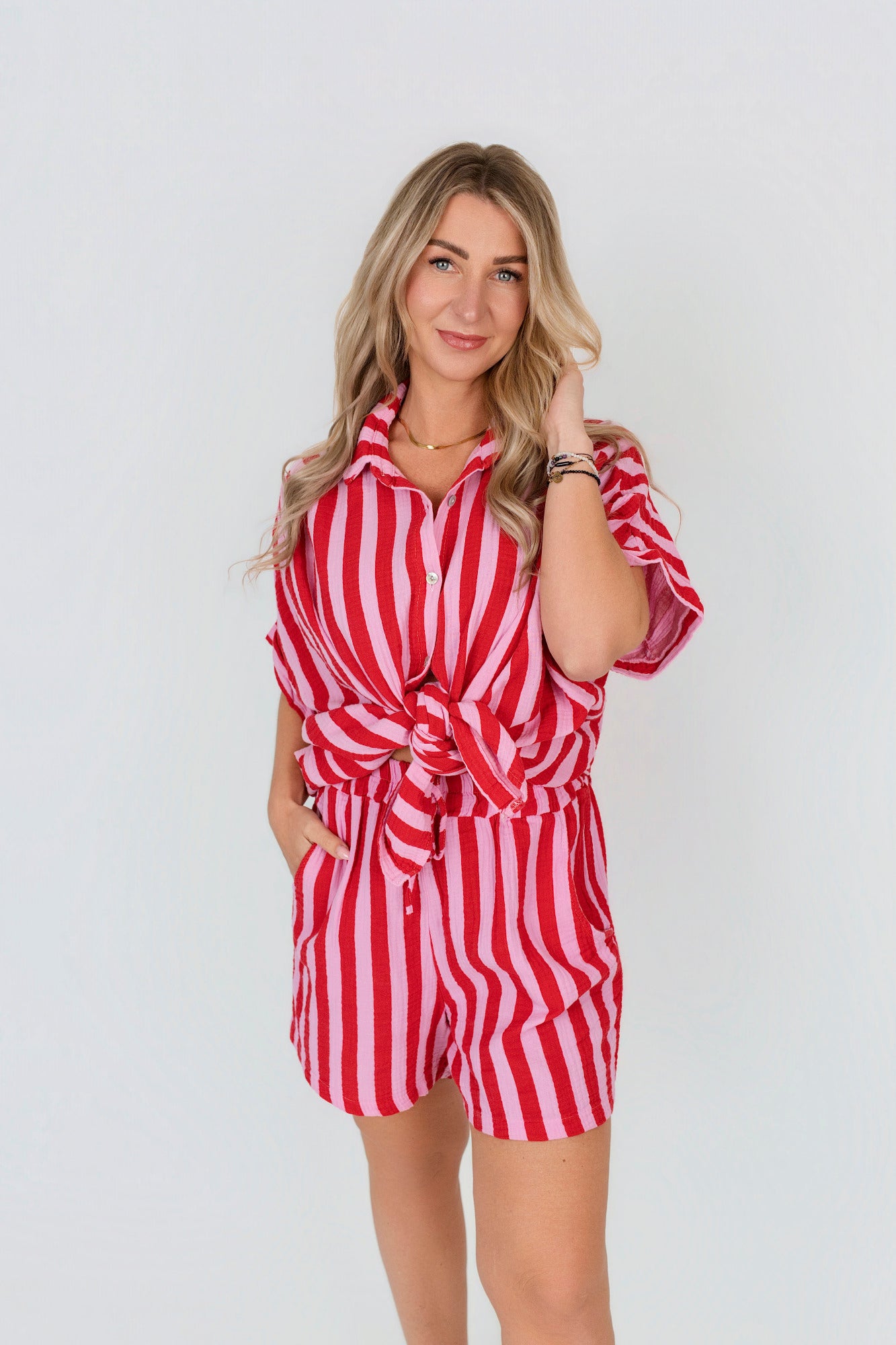 Musselin Shorts gestreift