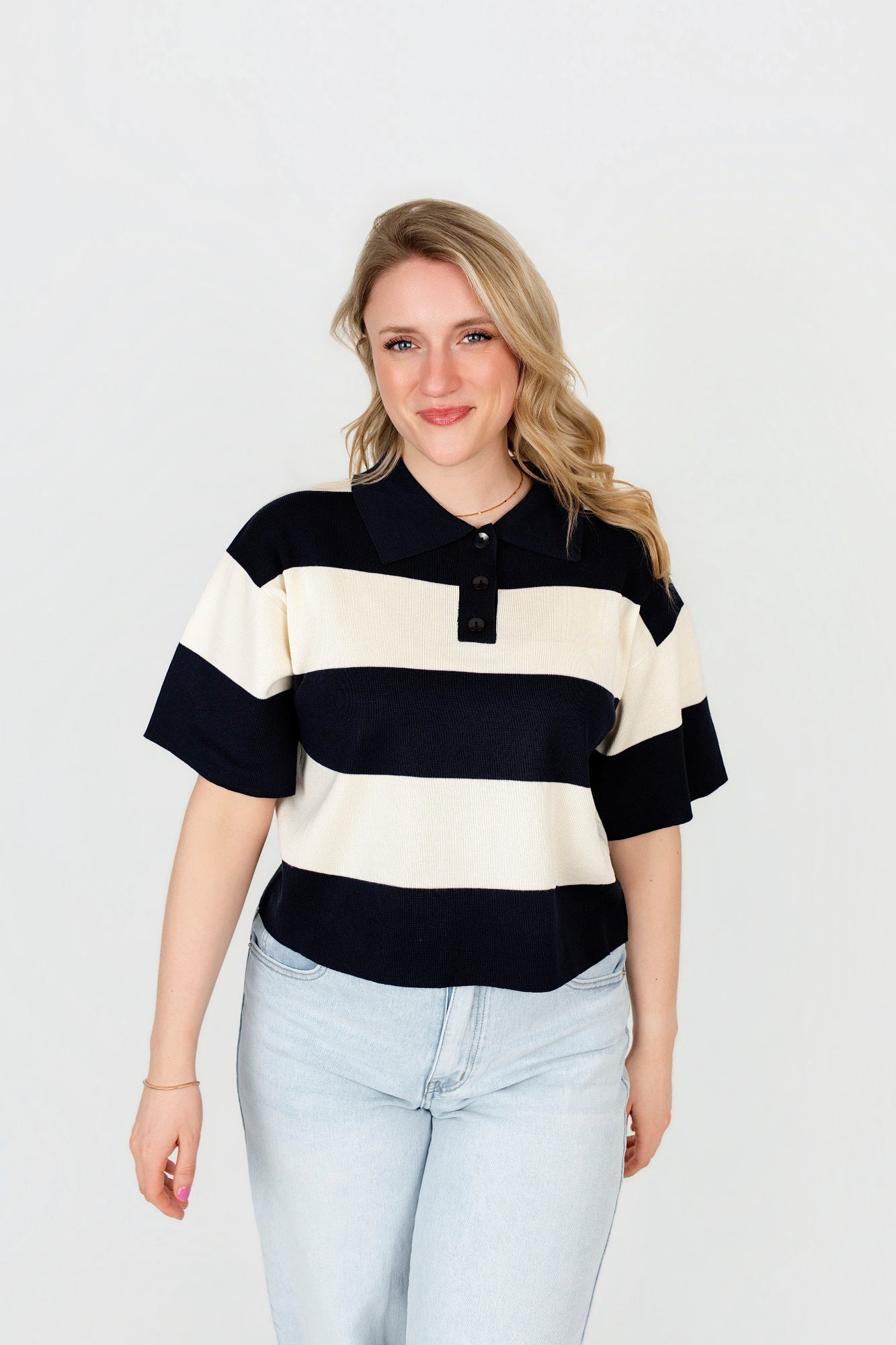 T-Shirt mit Polo-Kragen