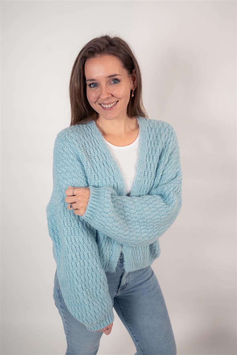 Cardigan kurz Zopfmuster