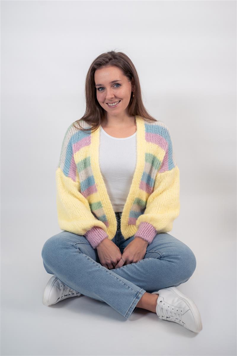 Cardigan gestreift