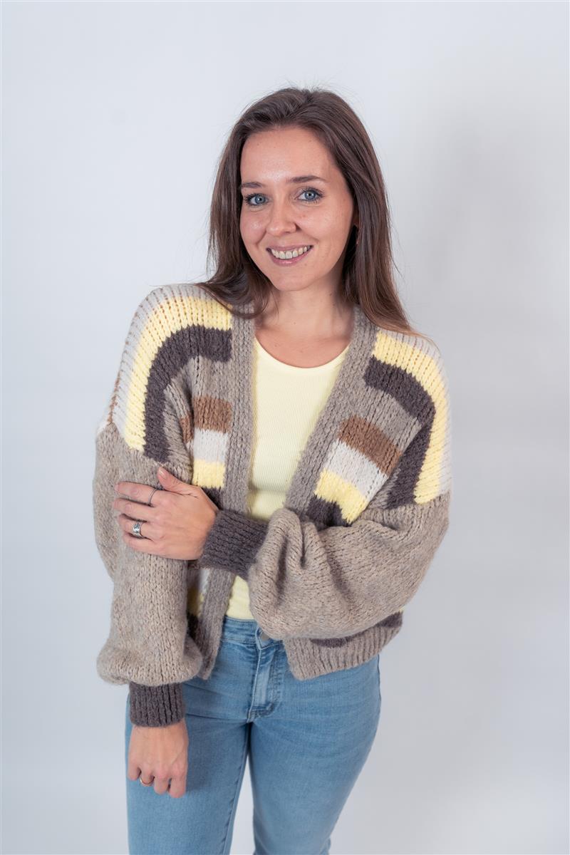 Cardigan gestreift