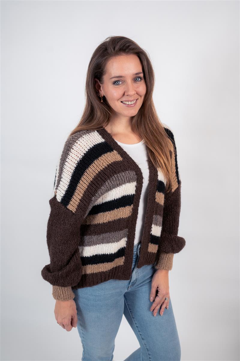 Cardigan gestreift