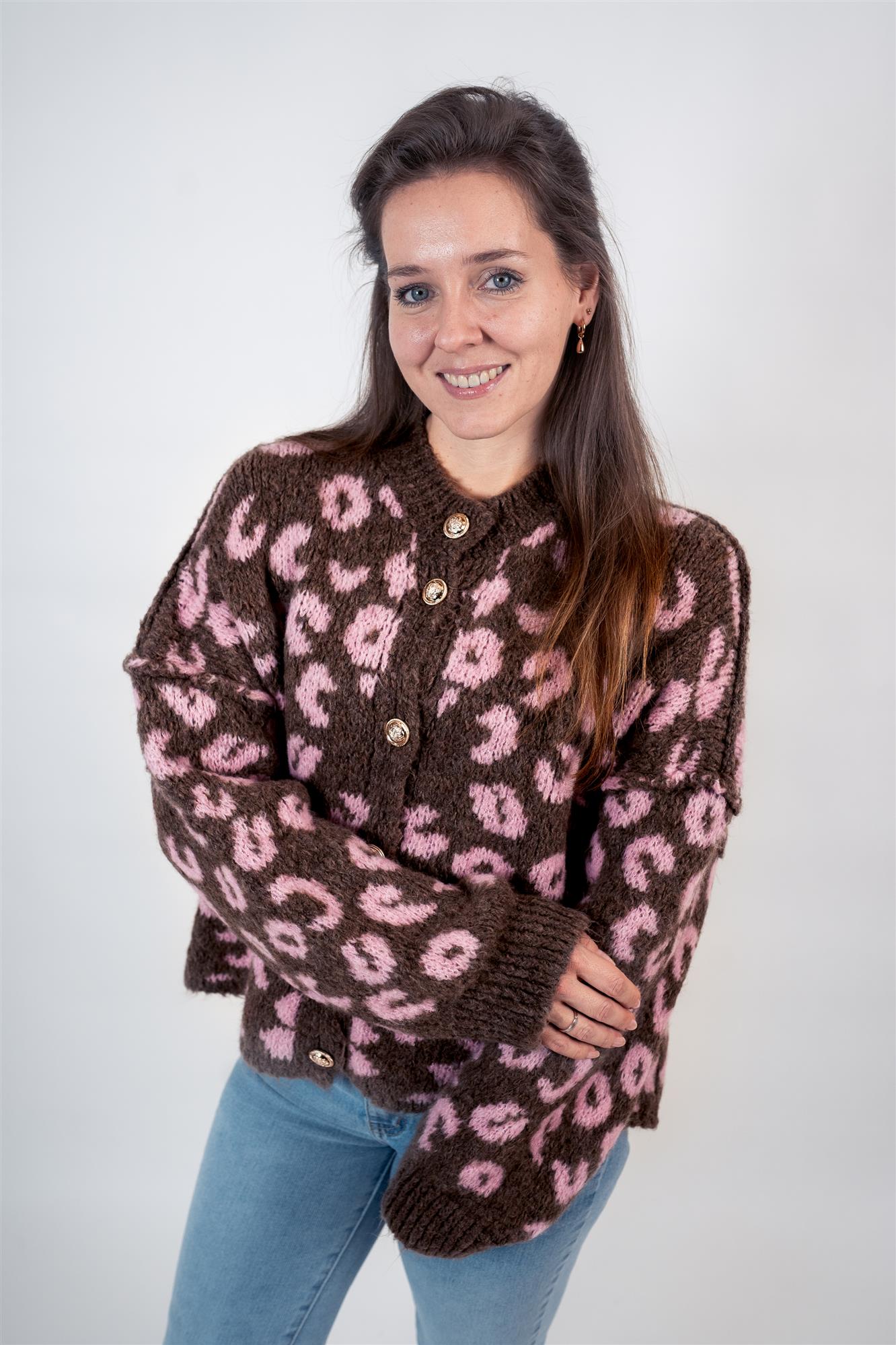 Jacke in kurz mit goldenen Knöpfen Leo
