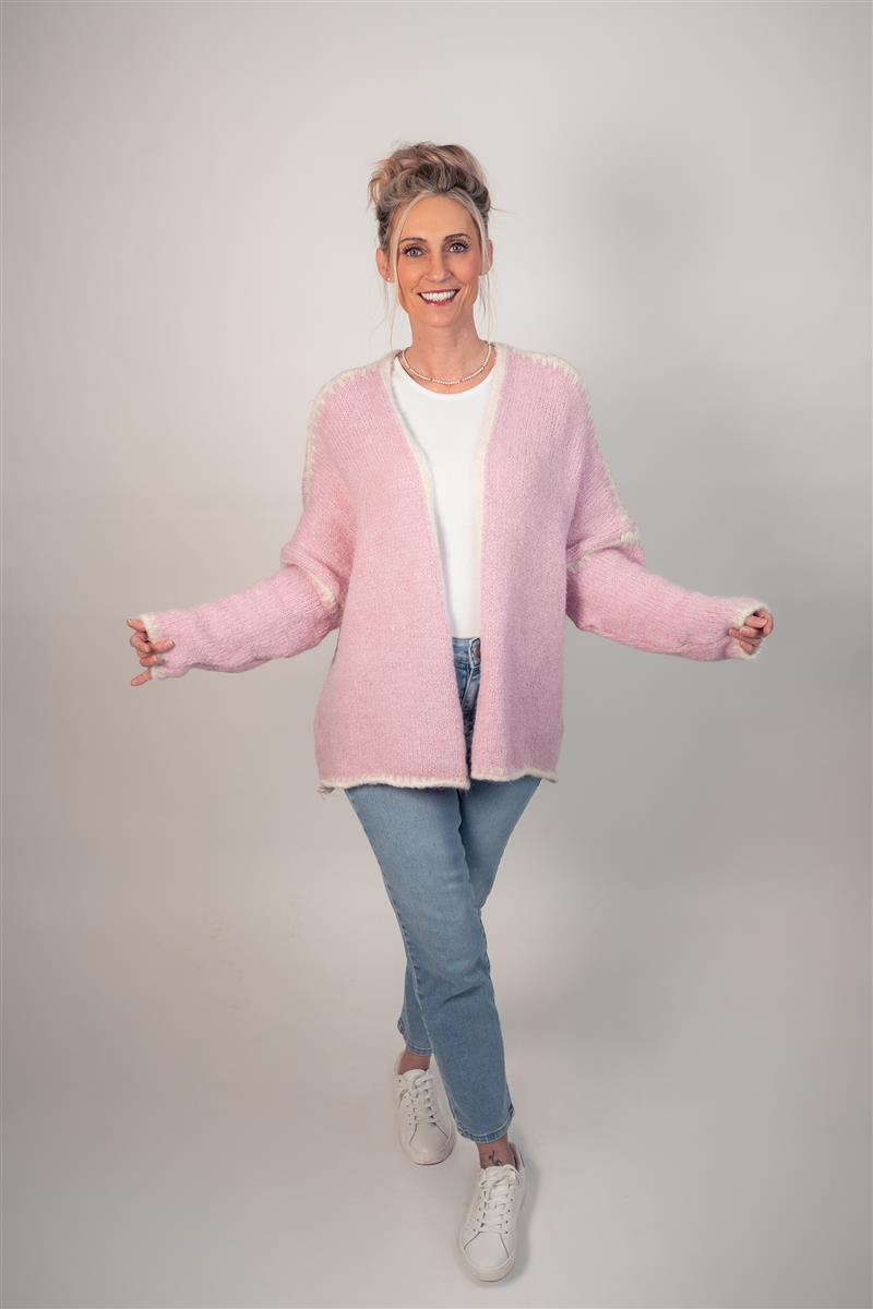 Cardigan mit abgesetzten Nähten