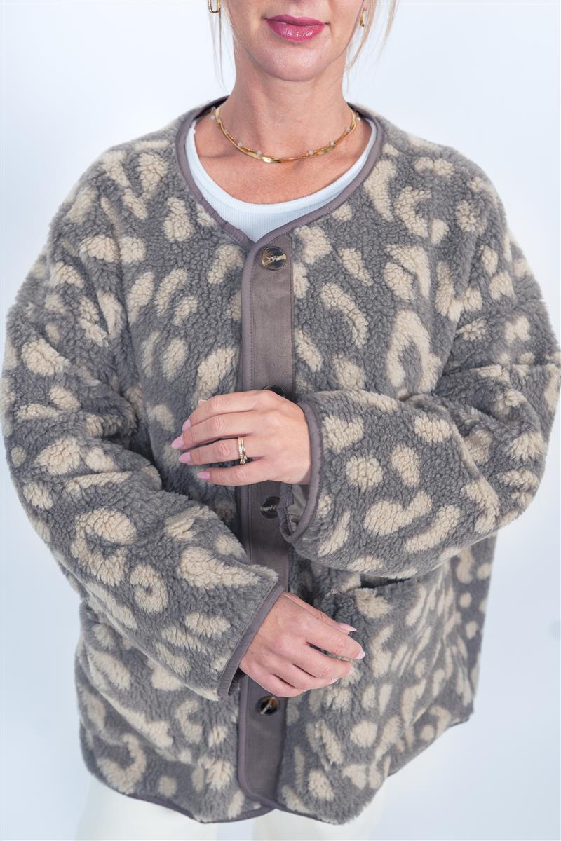 Oversized Jacke Teddyfleece