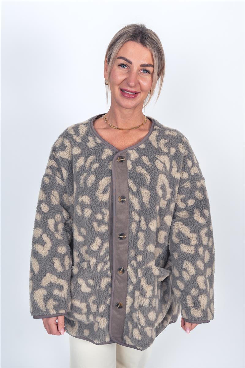 Oversized Jacke Teddyfleece