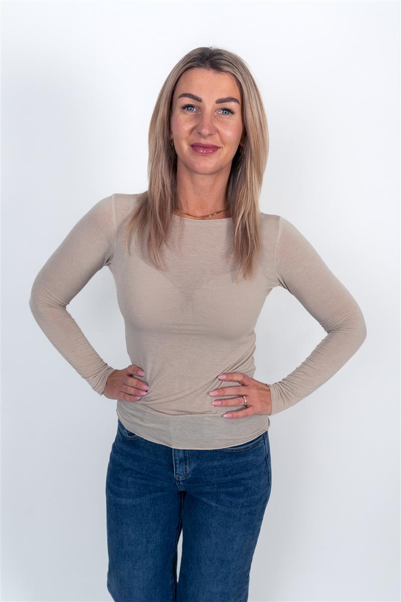 Langarmshirt Rundhals Kaschmir