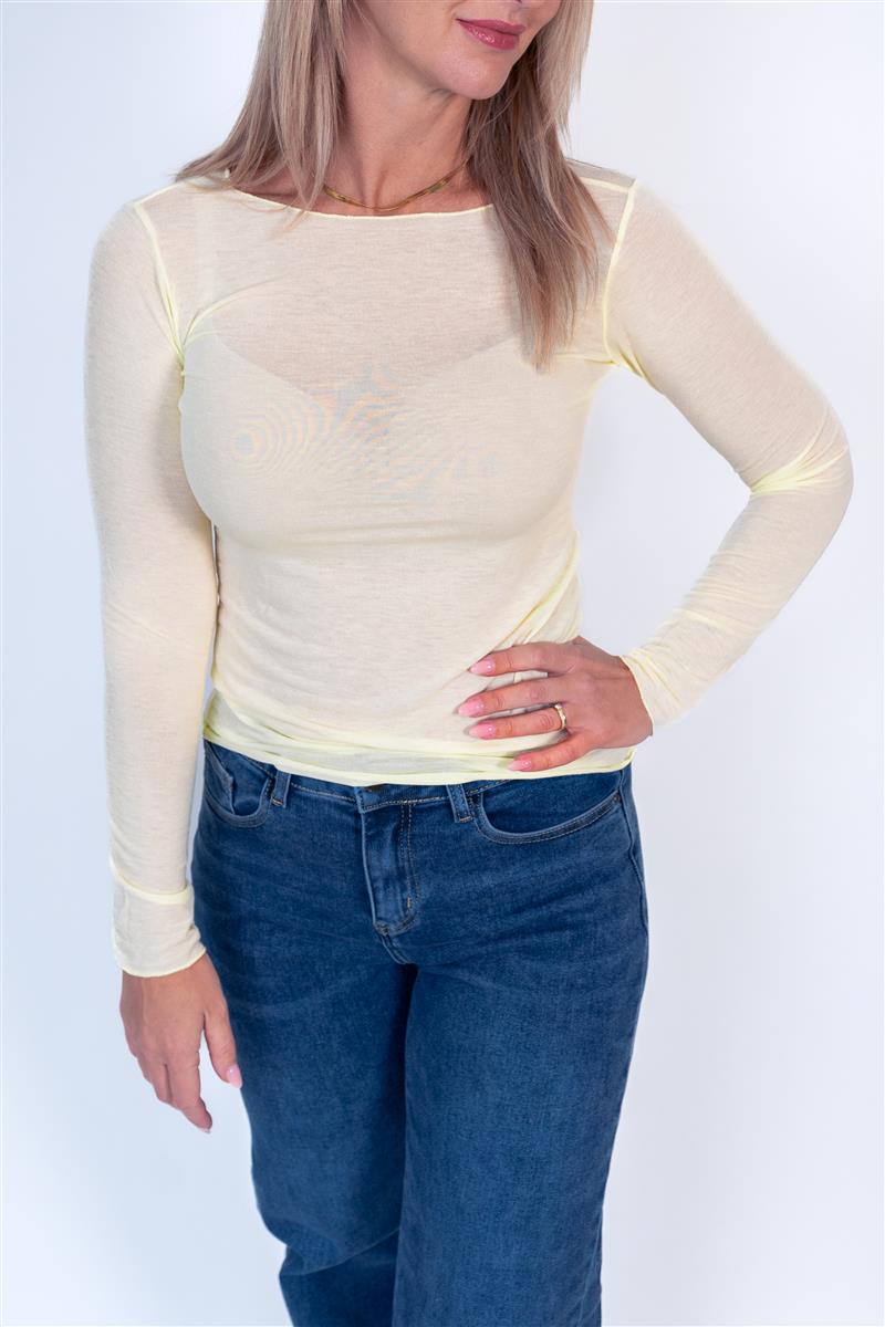 Langarmshirt Rundhals Kaschmir