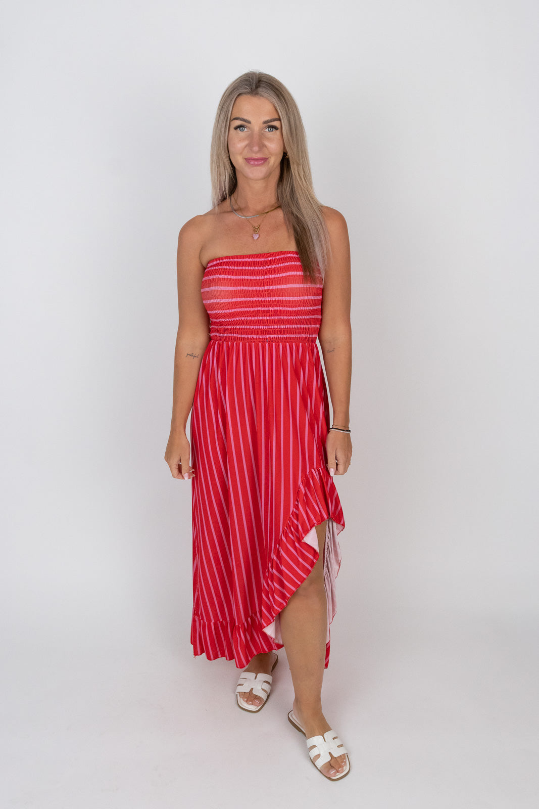 Bandeaukleid gestreift