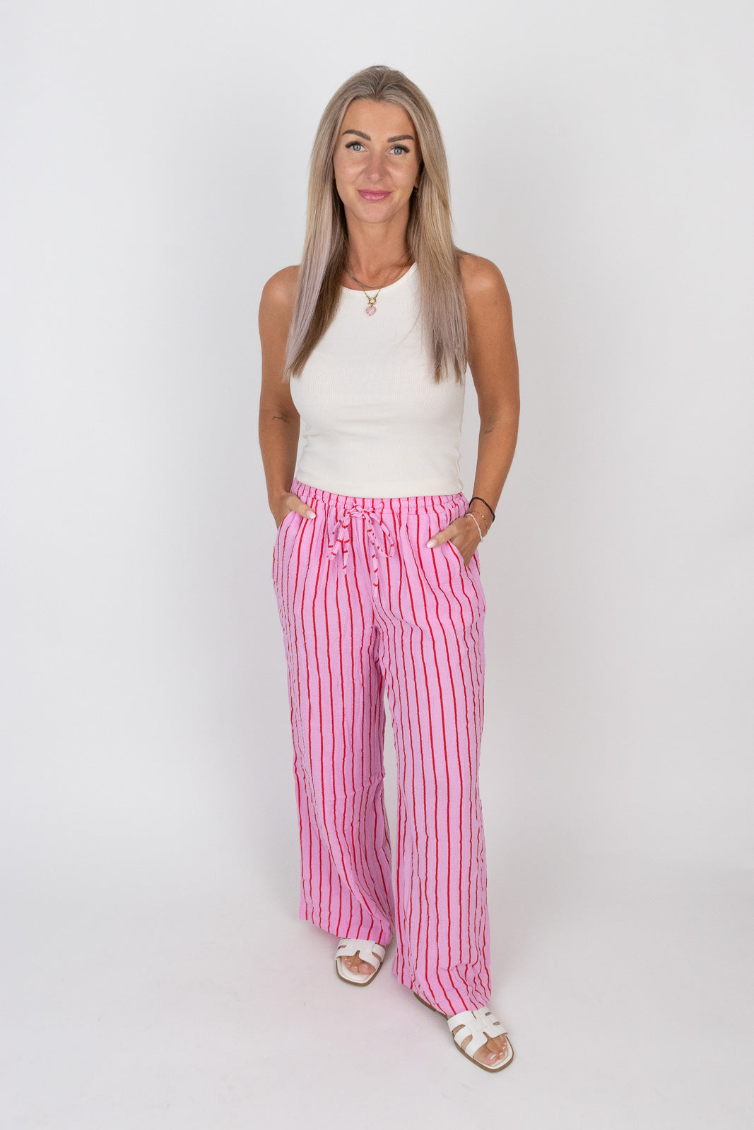 Musselin Hose gestreift