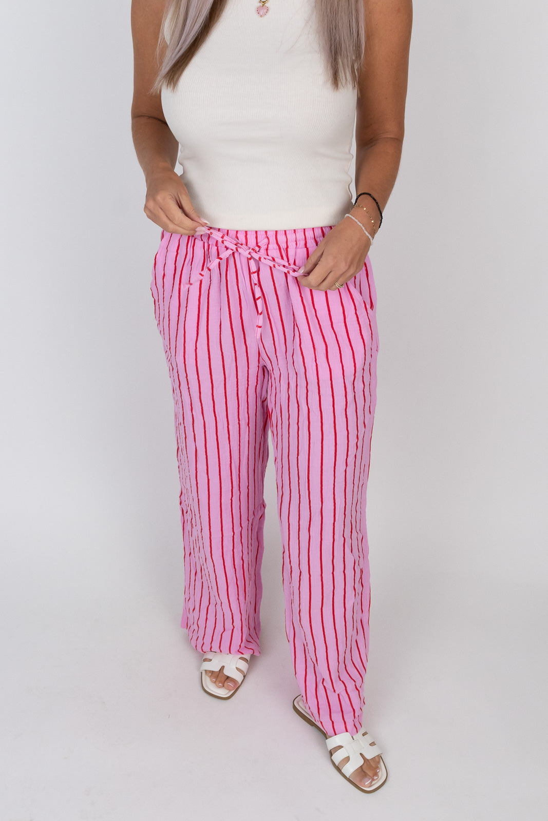 Musselin Hose gestreift